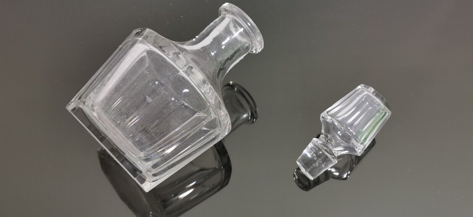 B. Smirnov Soviet USSR Rare Vintage 50's Heavy Crystal Glass Decanter Krepish - Image 2