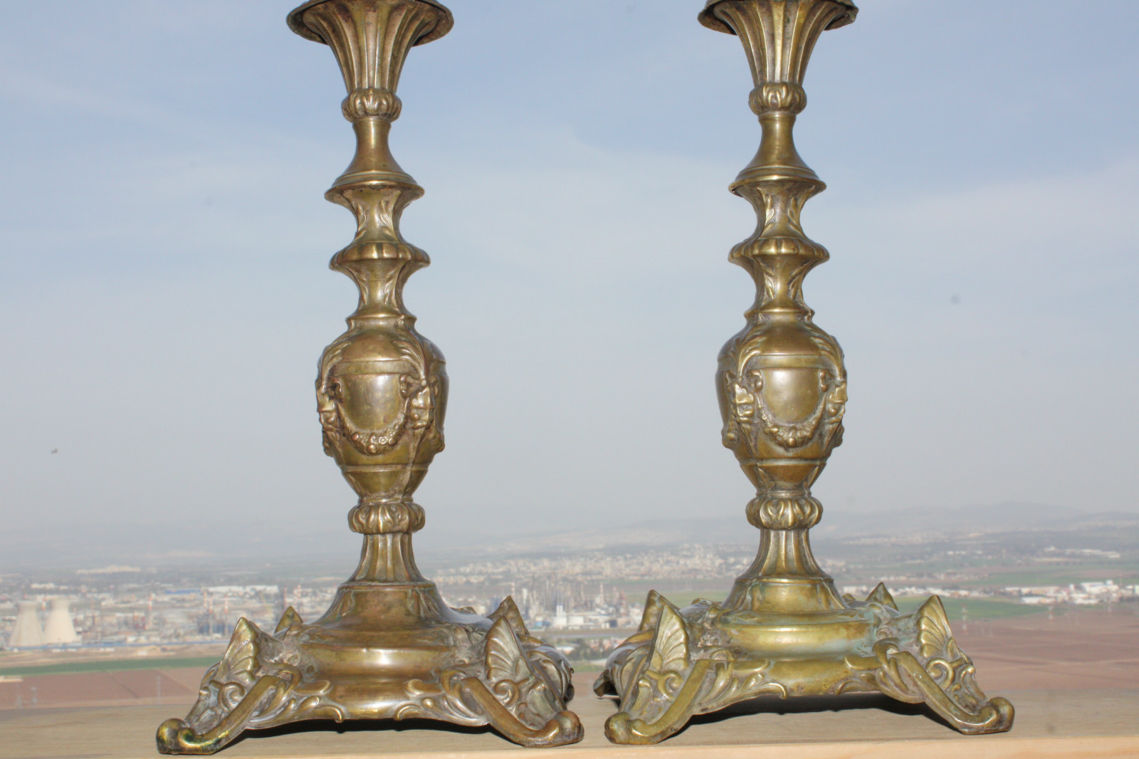 Pair of Louis XIV Brass Candlesticks c.1840 France Antique Rare Gorgeous 37cm - Image 4