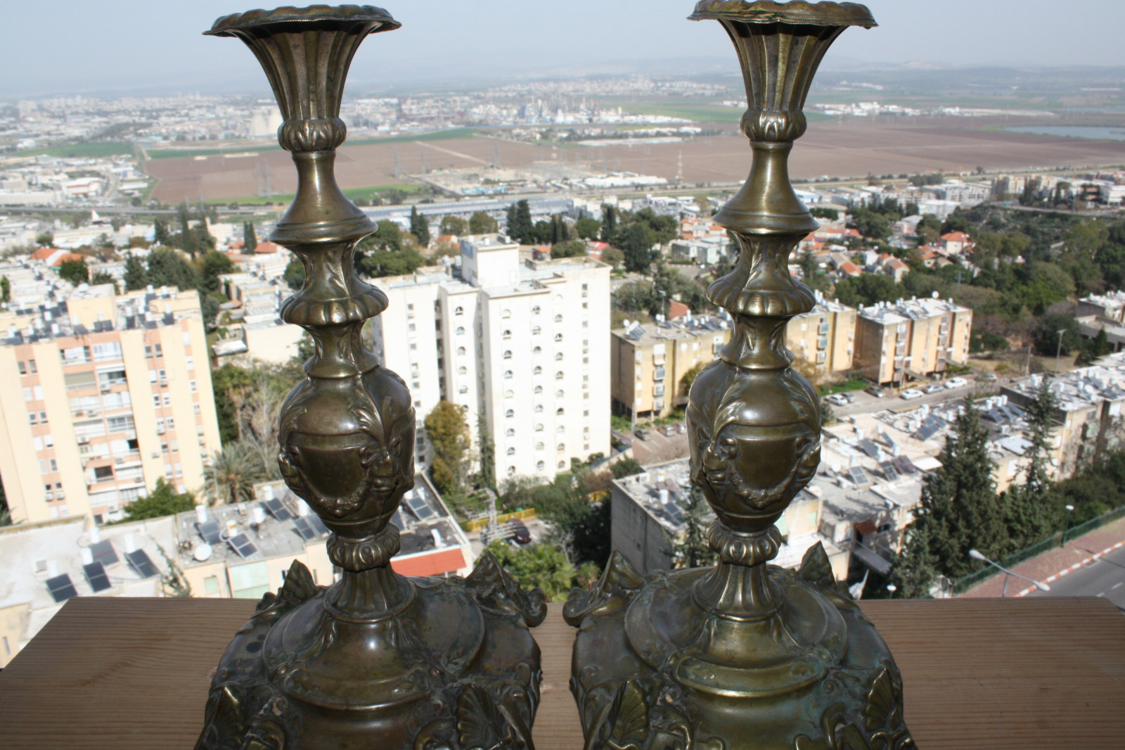 Pair of Louis XIV Brass Candlesticks c.1840 France Antique Rare Gorgeous 37cm - Image 5