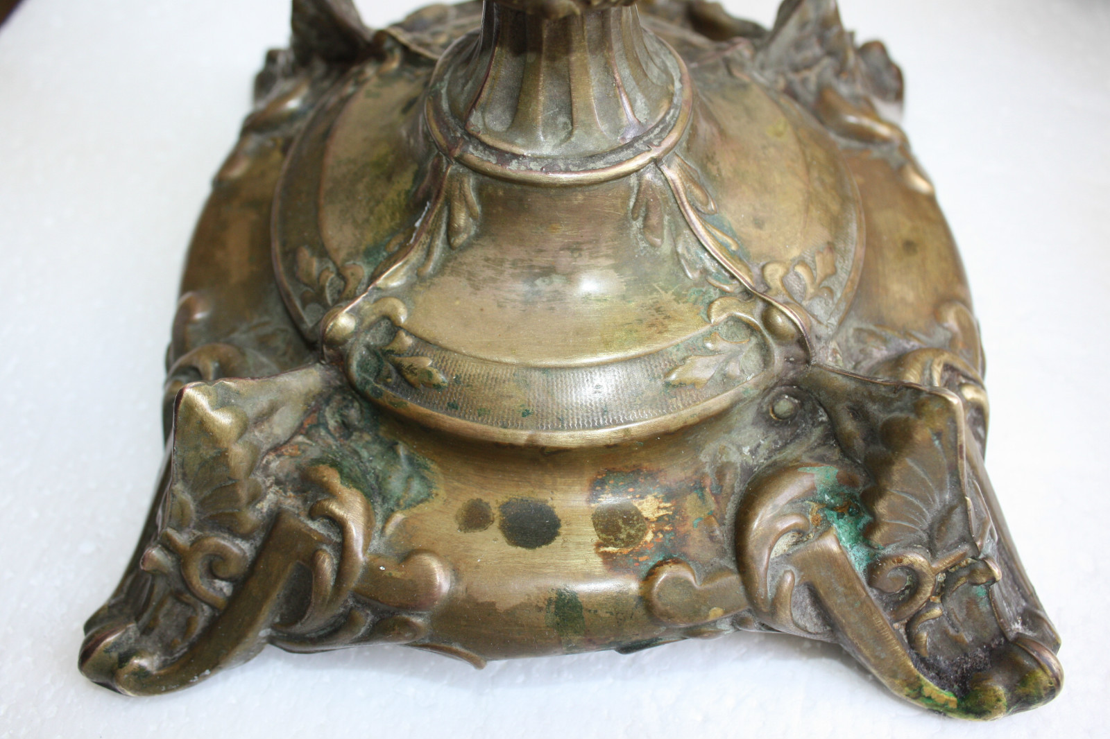 Pair of Louis XIV Brass Candlesticks c.1840 France Antique Rare Gorgeous 37cm - Image 8