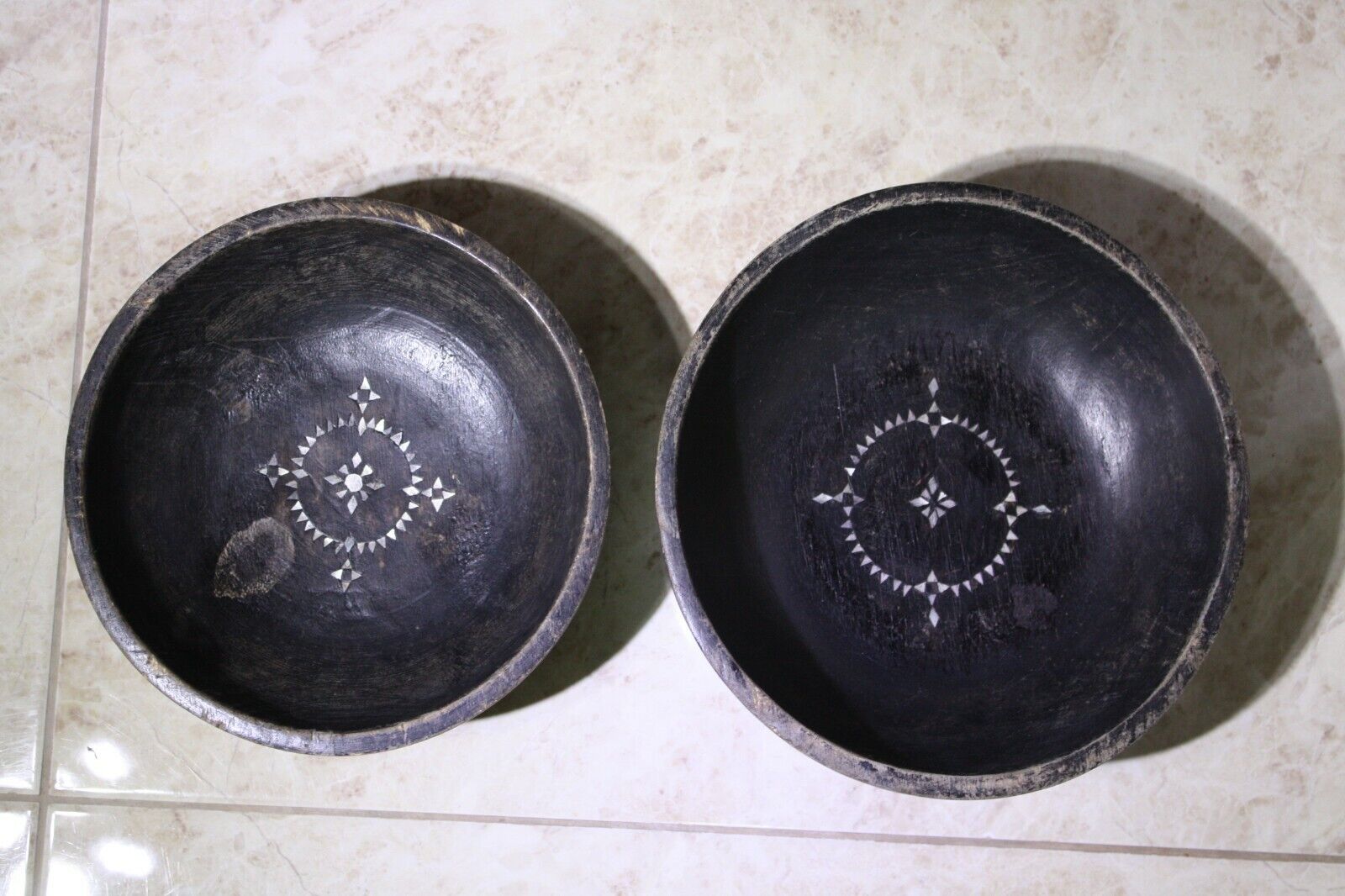 Old Primitive Antique Wooden Trencher Dough Bowl Hewn Carved Wood Hand Crafted ! - Image 17