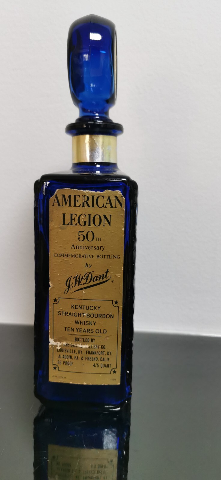 Vintage - 1969 50th Anniversary American Legion by J.W. Dant - Cobalt Blue Glass - Image 5
