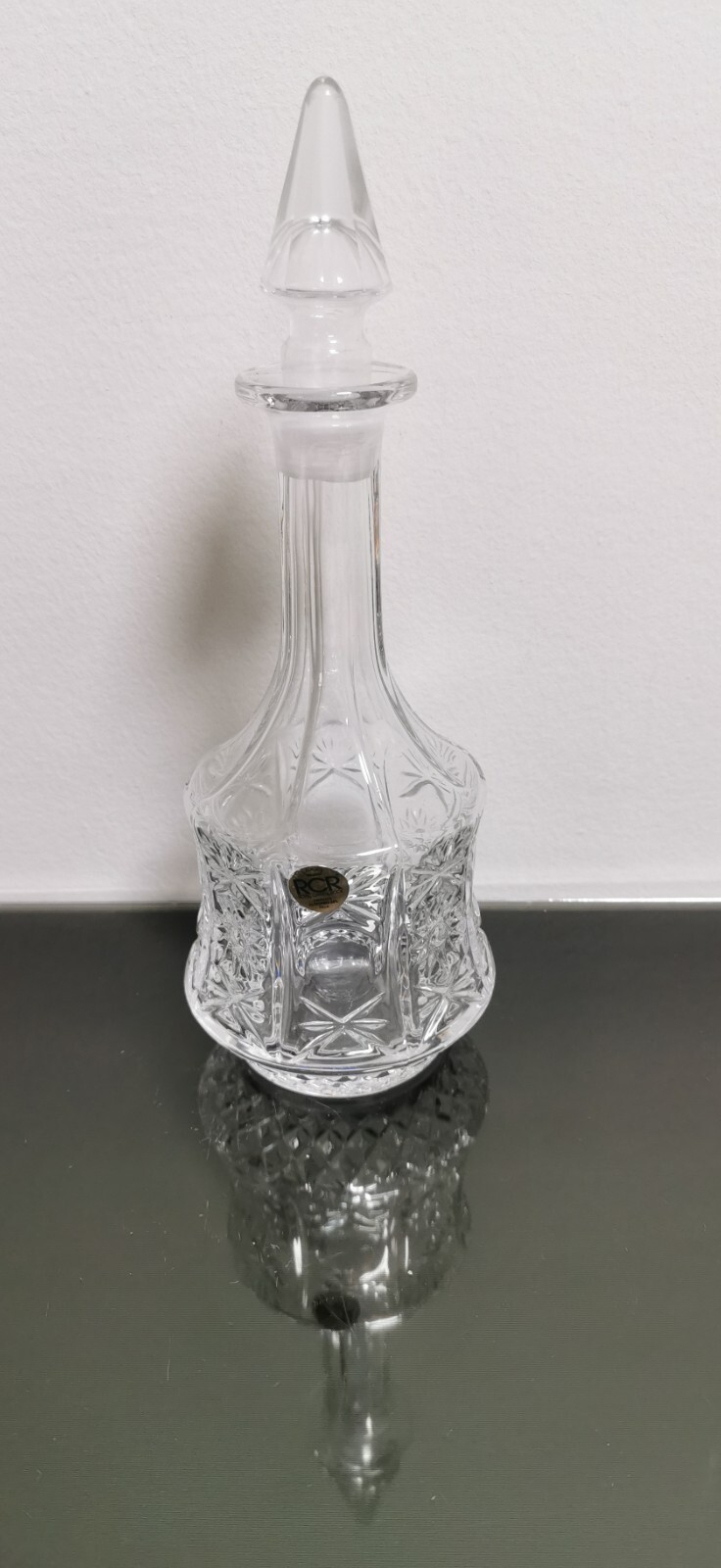 Beautiful Vintage Decanter RCR Royal Crystal Rock 24% Lead Crystal Glass Italy - Image 2