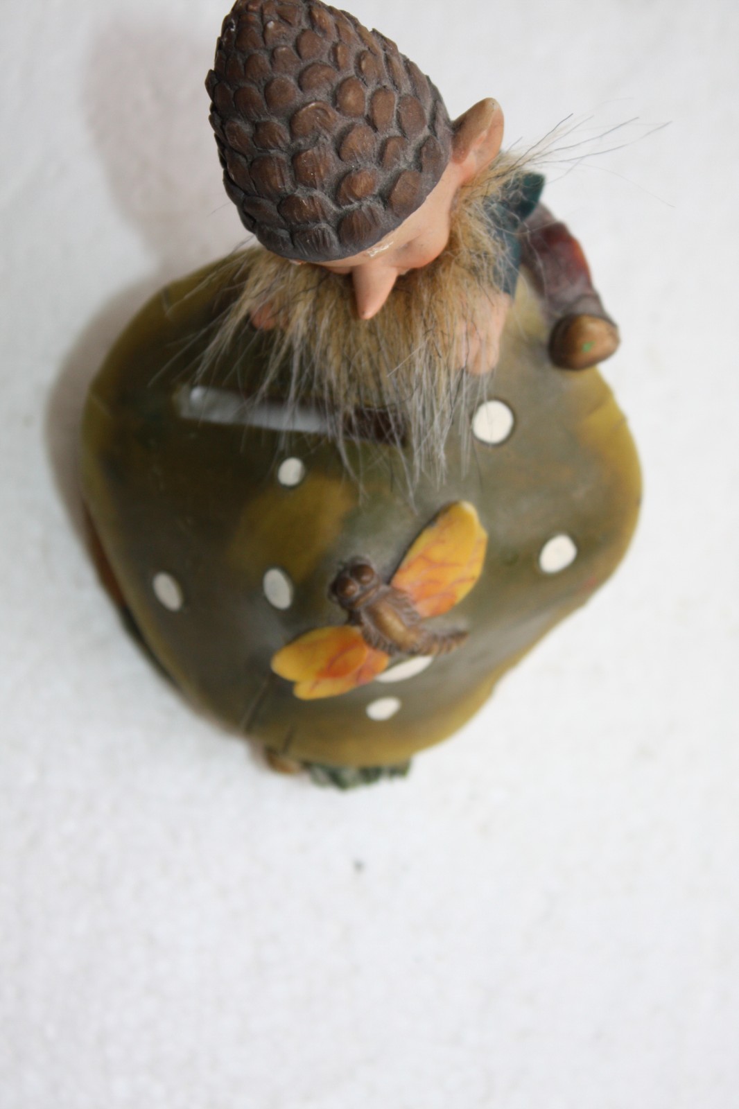 Dwarf Mushroom Money Box Resin Figurine Painted Forest Gnome Collectible Decor - Image 3