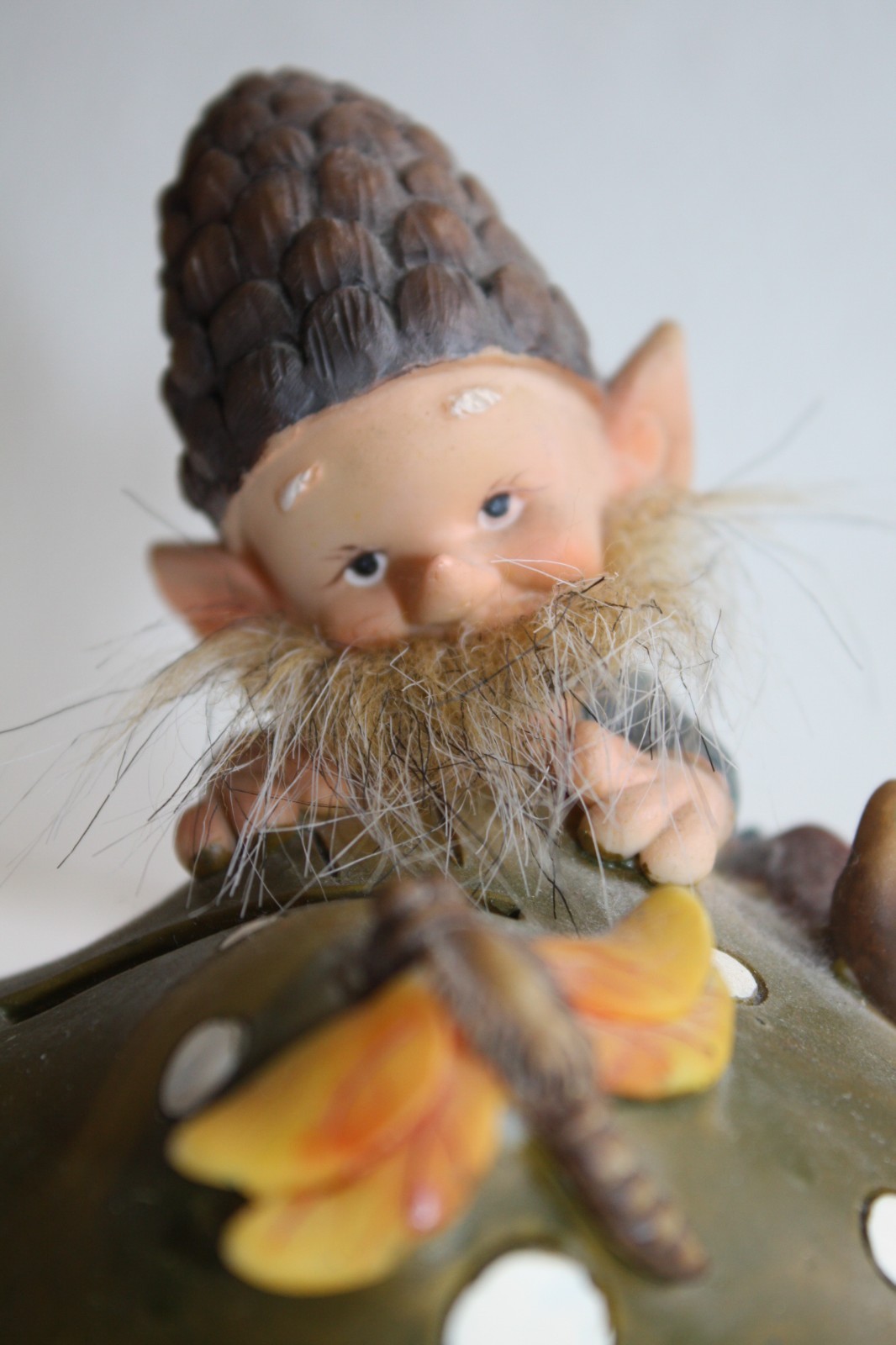 Dwarf Mushroom Money Box Resin Figurine Painted Forest Gnome Collectible Decor - Image 4