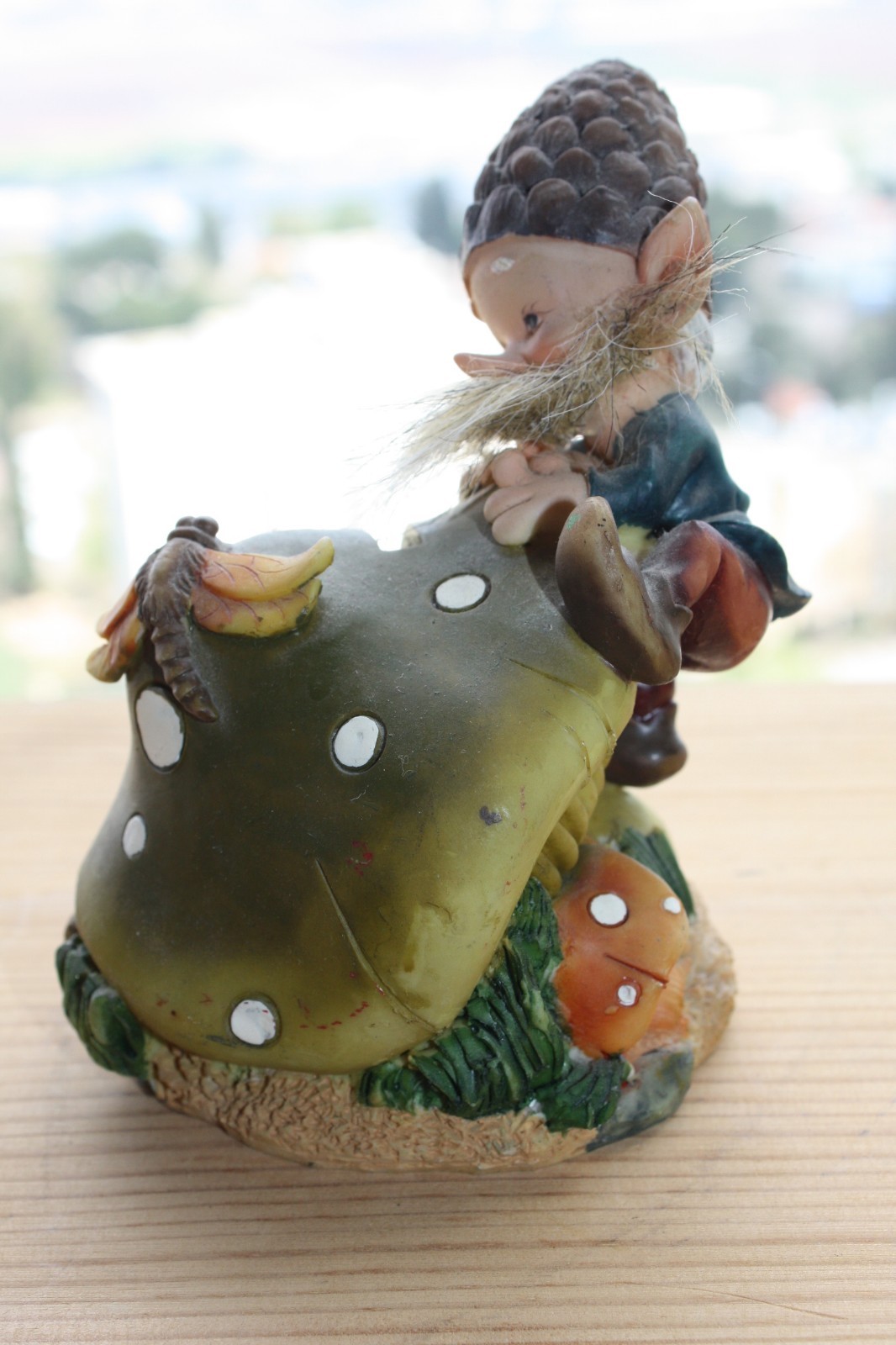 Dwarf Mushroom Money Box Resin Figurine Painted Forest Gnome Collectible Decor - Image 7