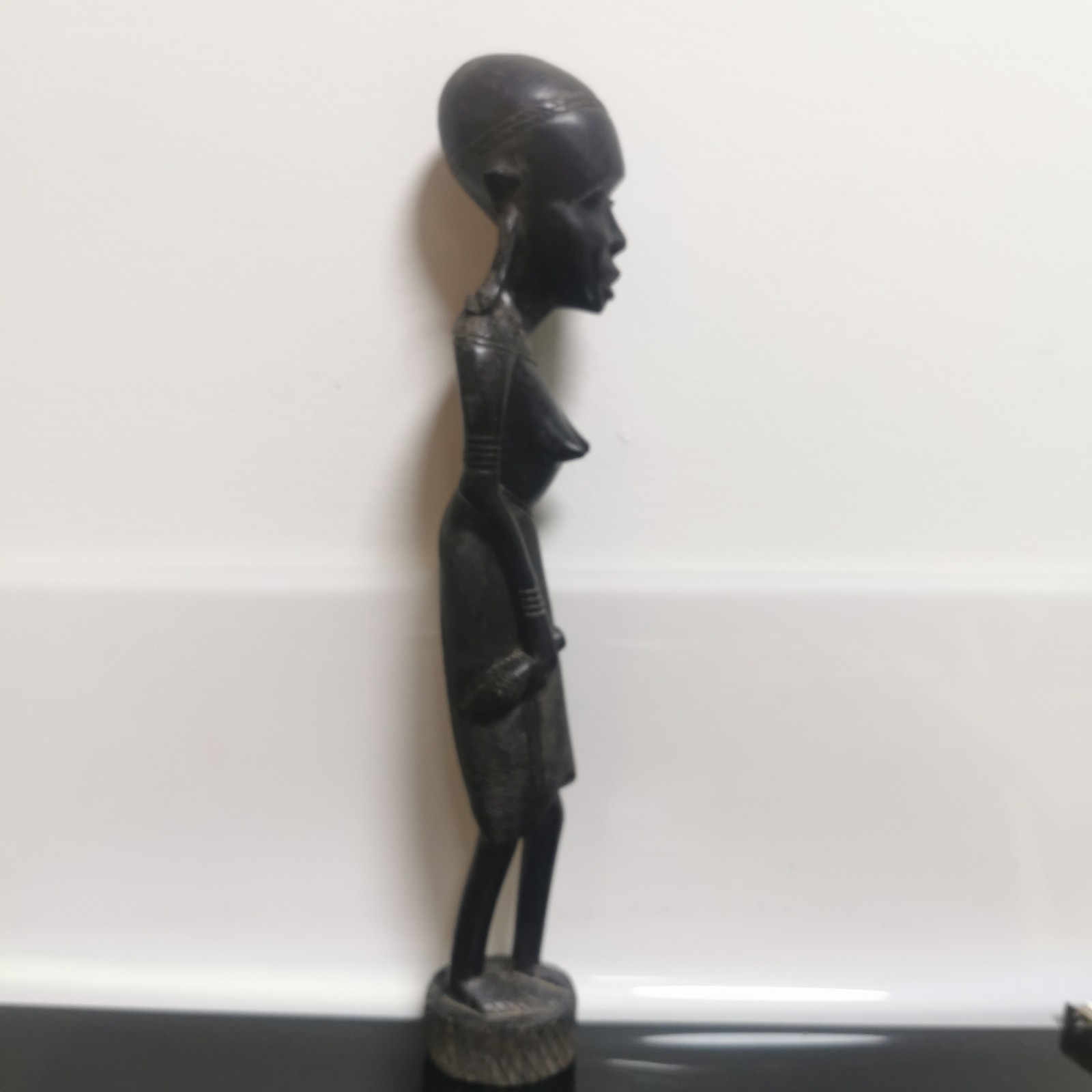 Tanzania Ebony Carved African Tribal Native Sculpture Woman Body 49cm Vintage - Image 4