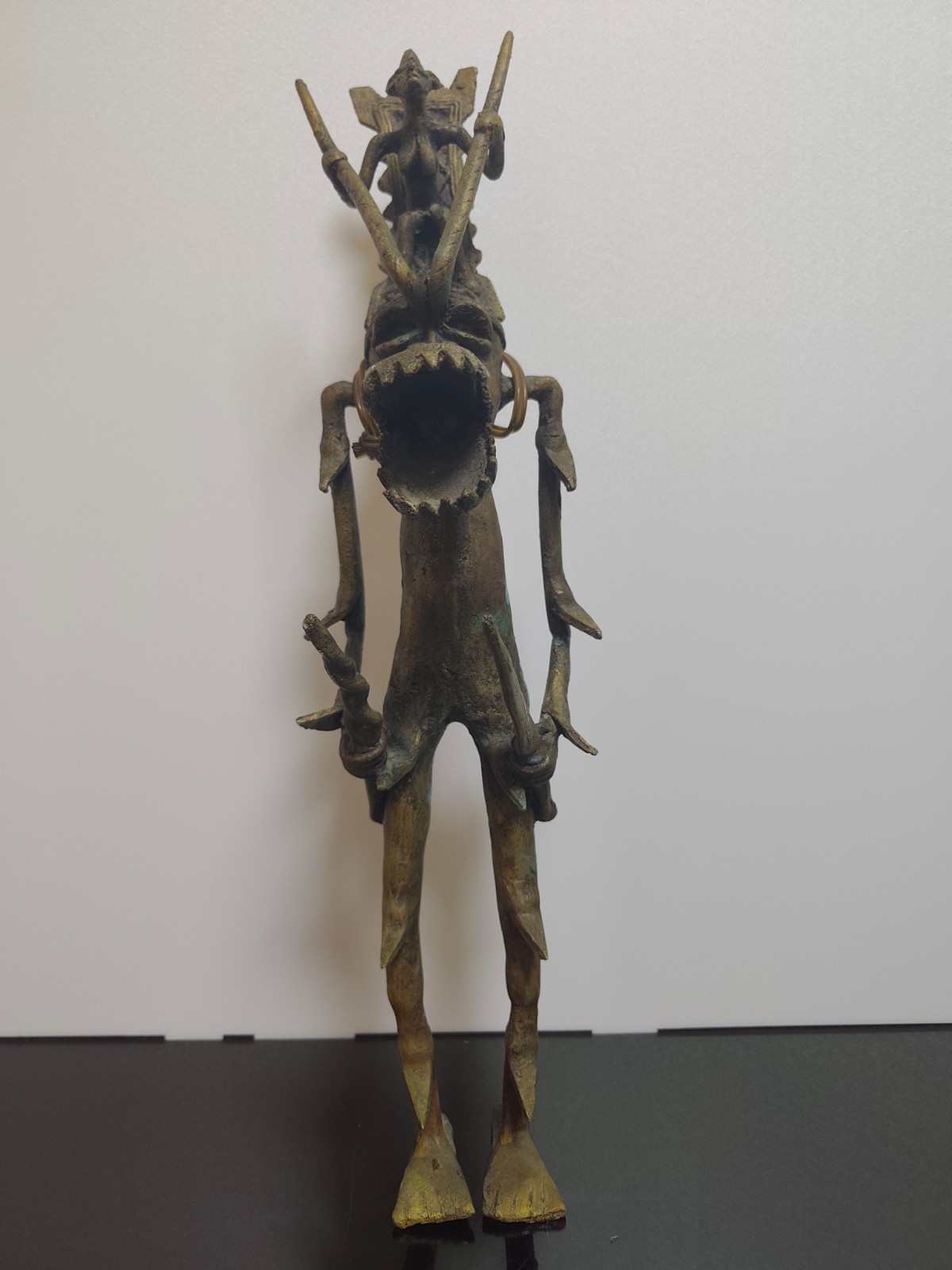 Antique Ashanti Bobo Sculpture Bronze West Africa Large Heavy Hard to Find 44cm - Image 4