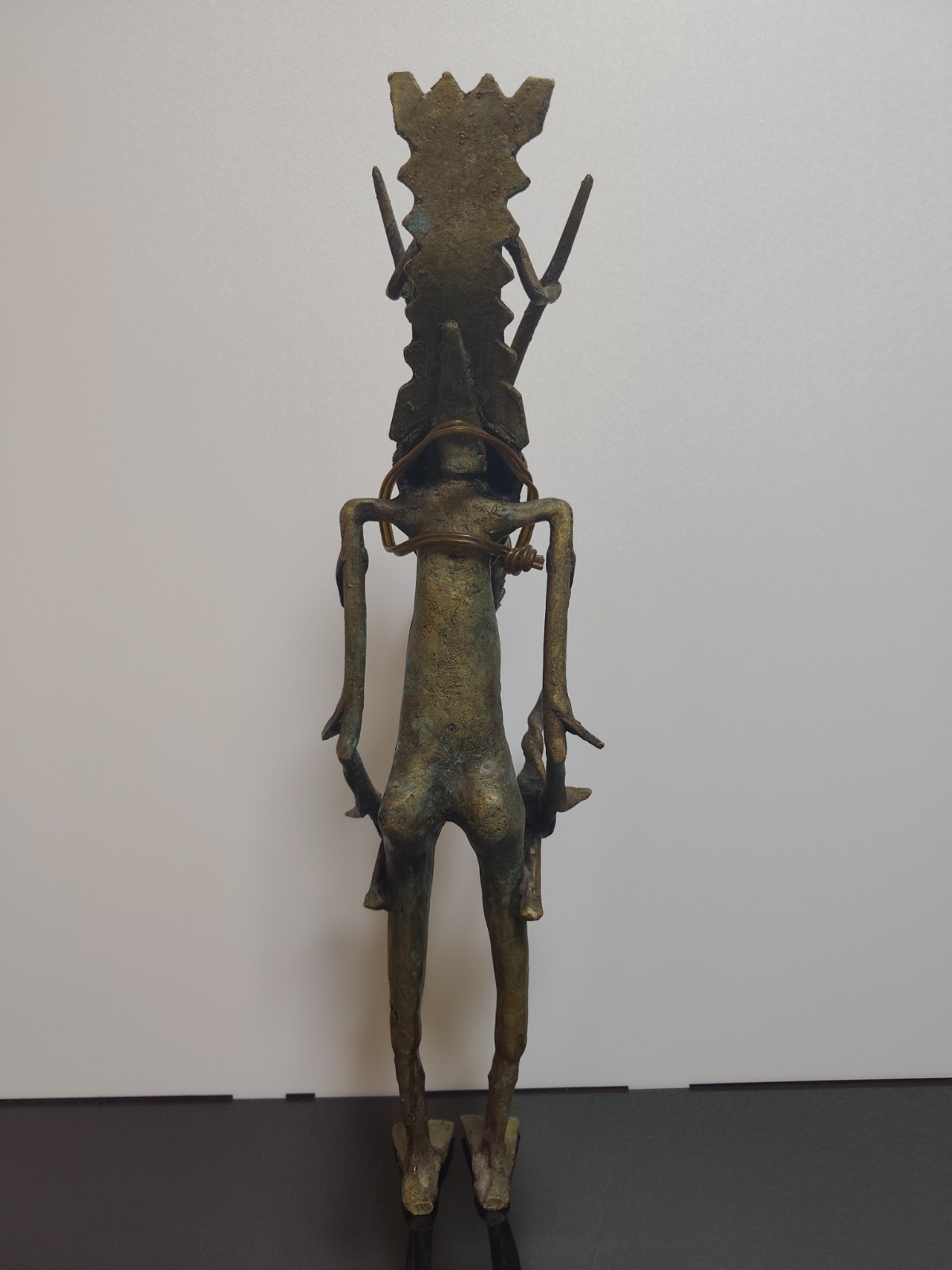 Antique Ashanti Bobo Sculpture Bronze West Africa Large Heavy Hard to Find 44cm - Image 6