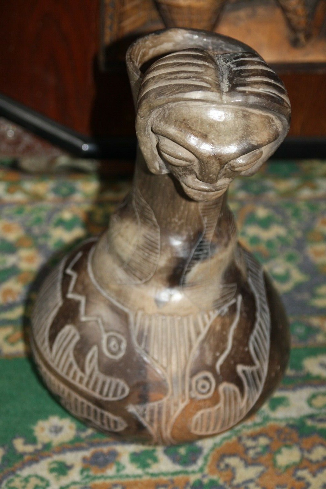 Antique Signed Diaz la Rioja Argentina Primitive Clay Pottery Terracotta Vase 13 - Image 11