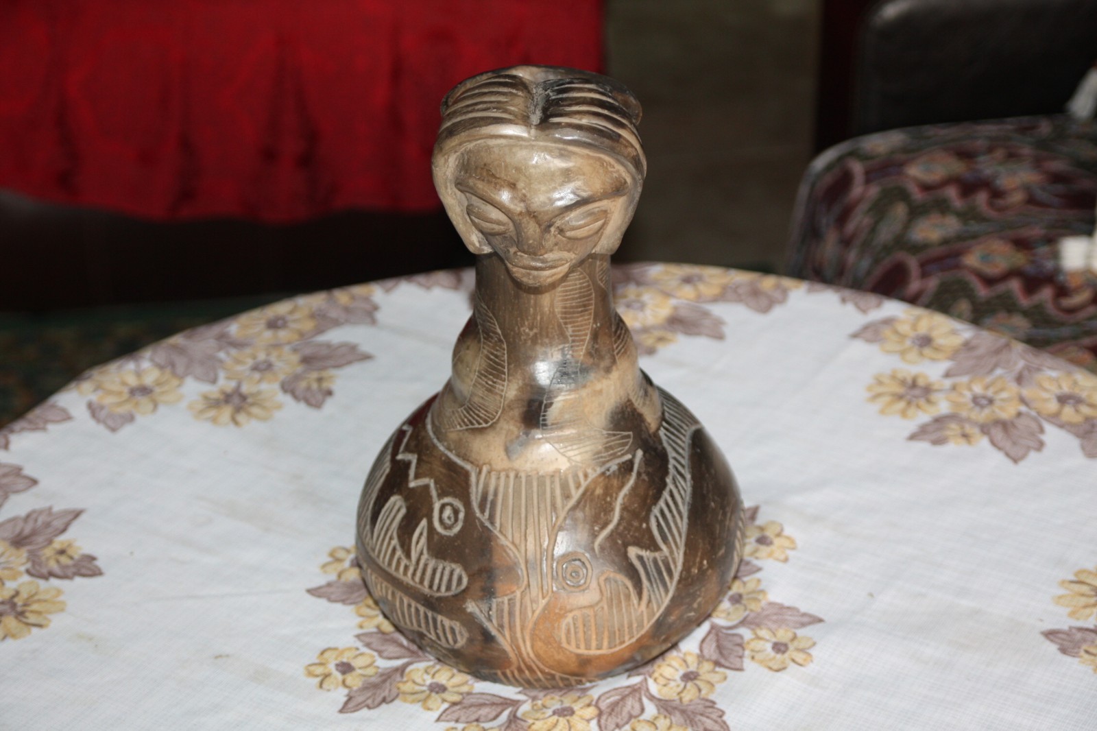 Antique Signed Diaz la Rioja Argentina Primitive Clay Pottery Terracotta Vase 13 - Image 4