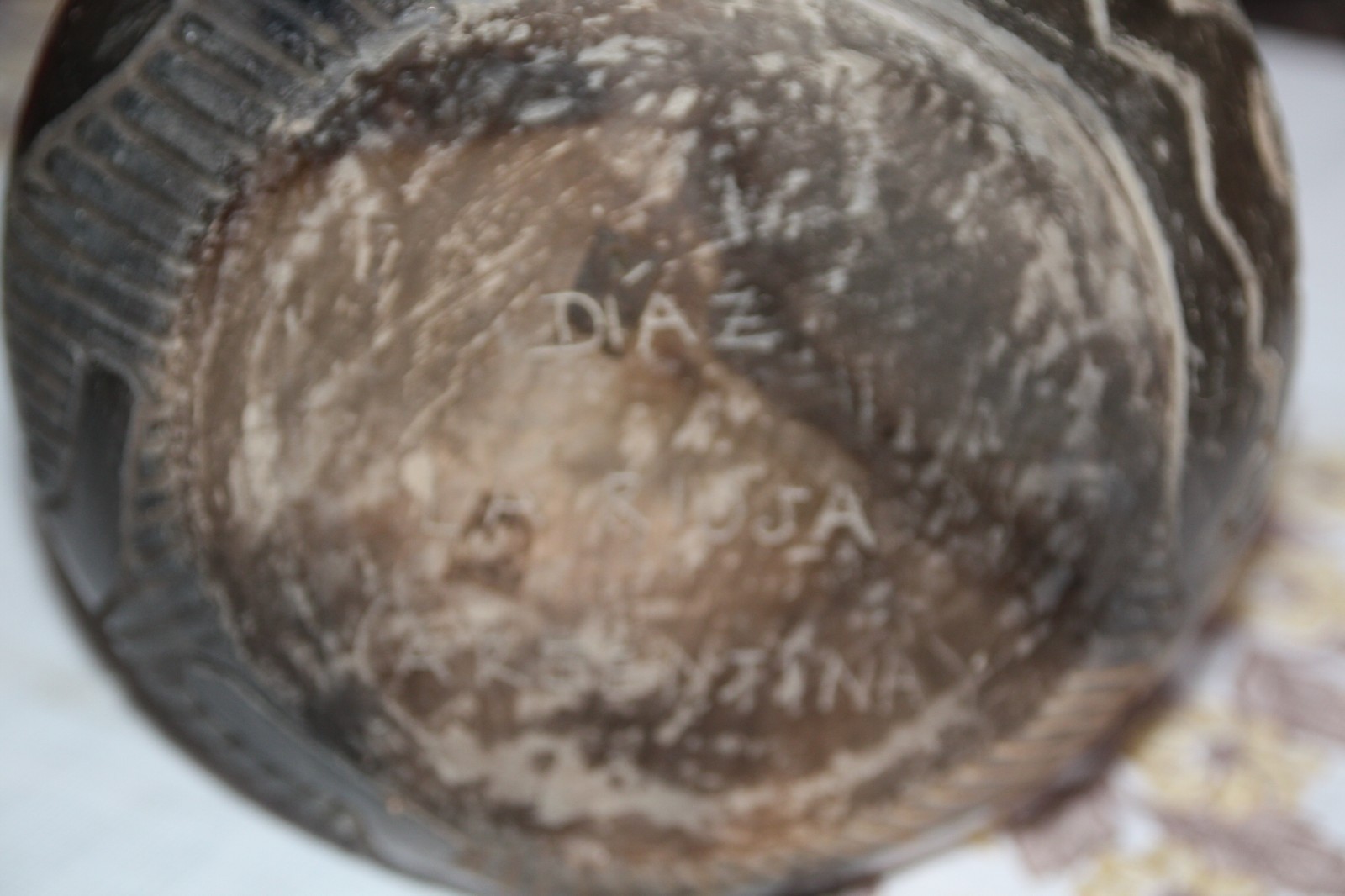 Antique Signed Diaz la Rioja Argentina Primitive Clay Pottery Terracotta Vase 13 - Image 9