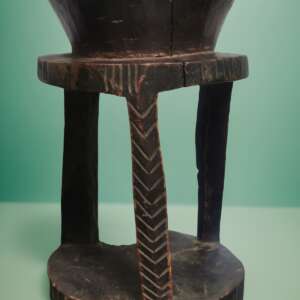 Old Antique Primitive Wooden Coffee Pedestal Gurage Ethiopia Africa