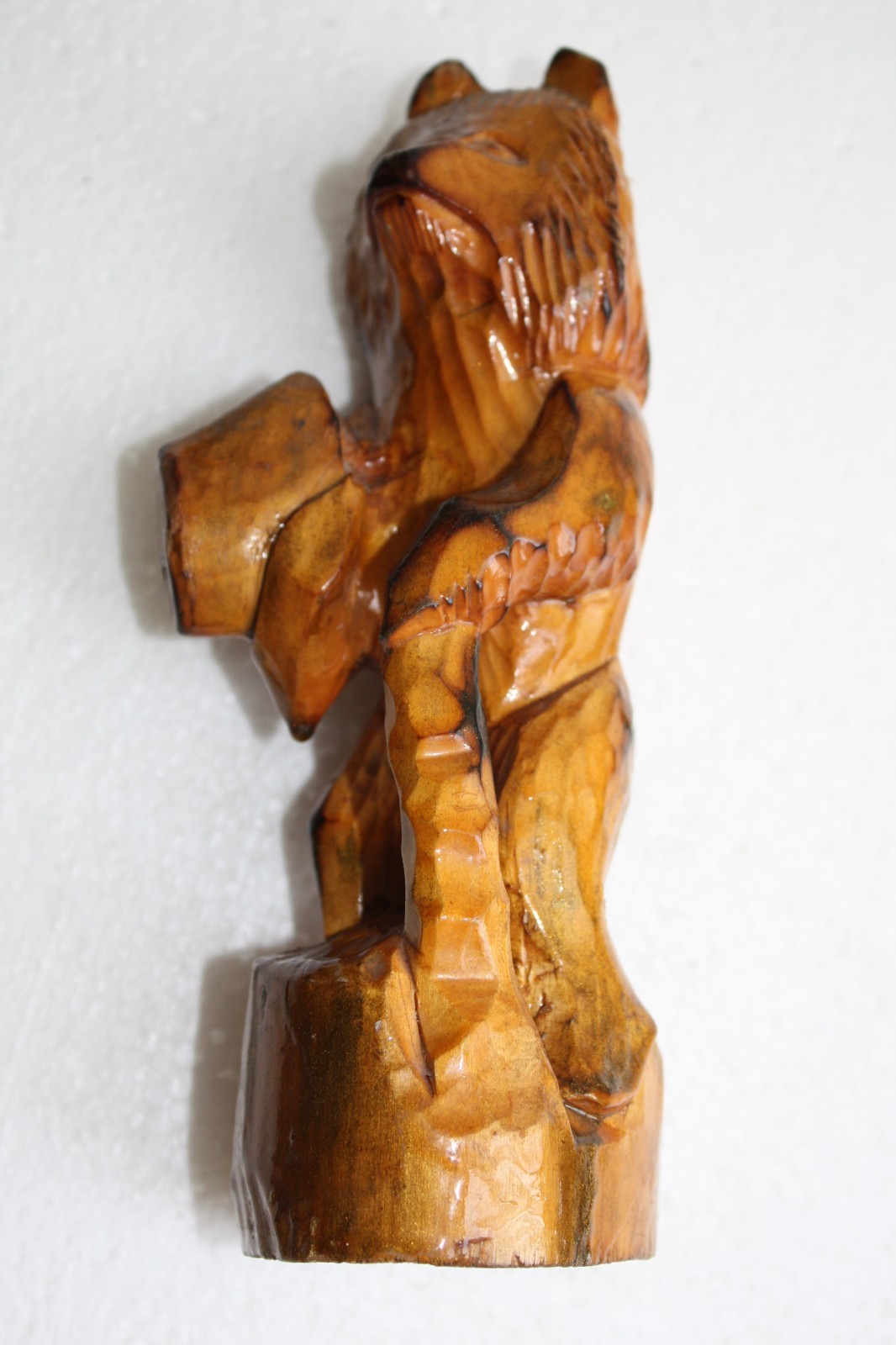 Vintage Carved Wood Russian Bear Wooden Folk Art Figurine Home Decor Collectible - Image 3