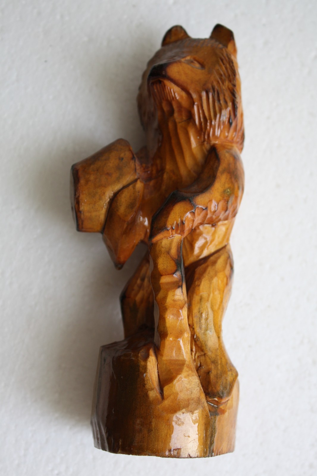 Vintage Carved Wood Russian Bear Wooden Folk Art Figurine Home Decor Collectible - Image 4