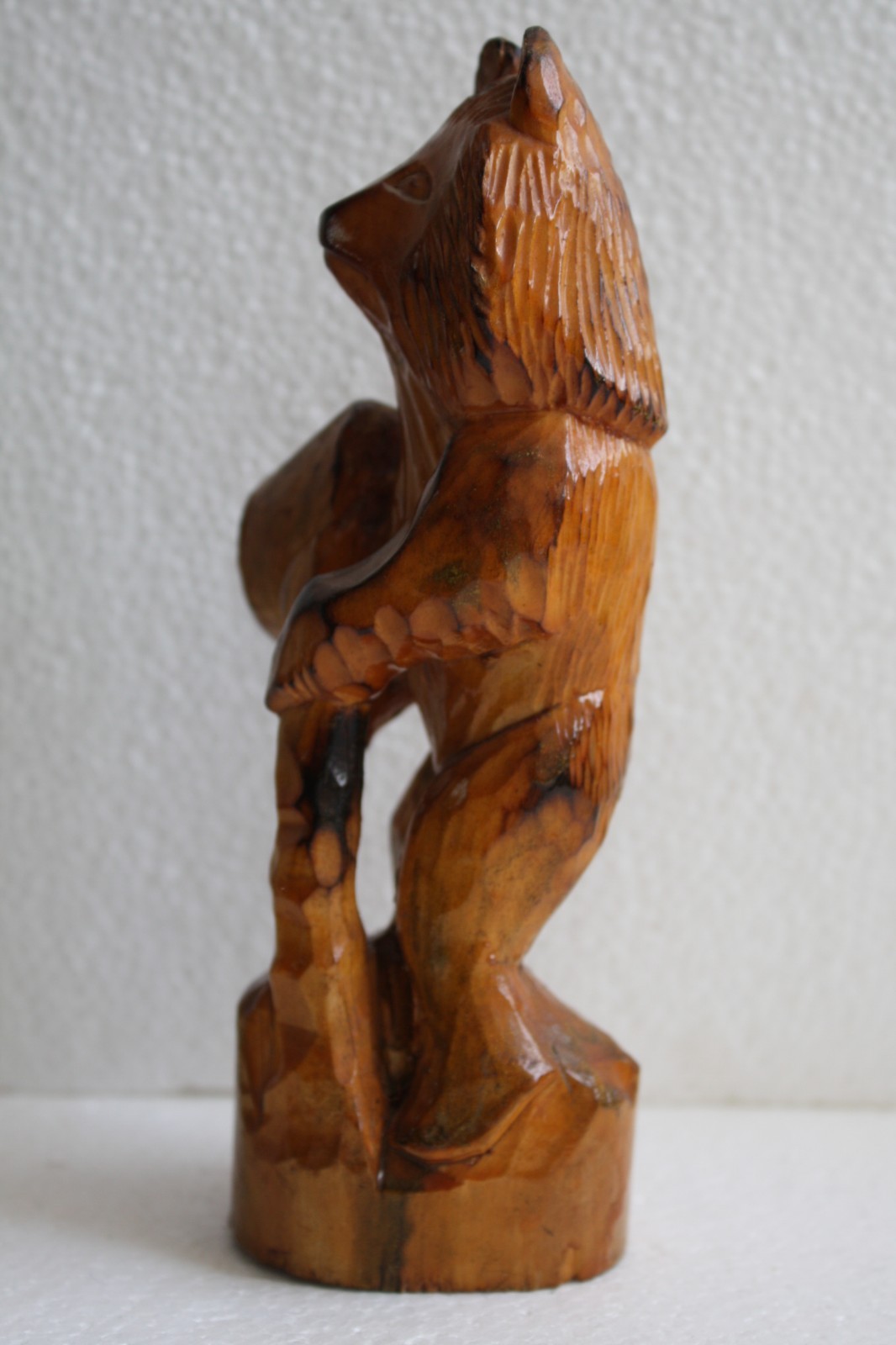 Vintage Carved Wood Russian Bear Wooden Folk Art Figurine Home Decor Collectible - Image 6