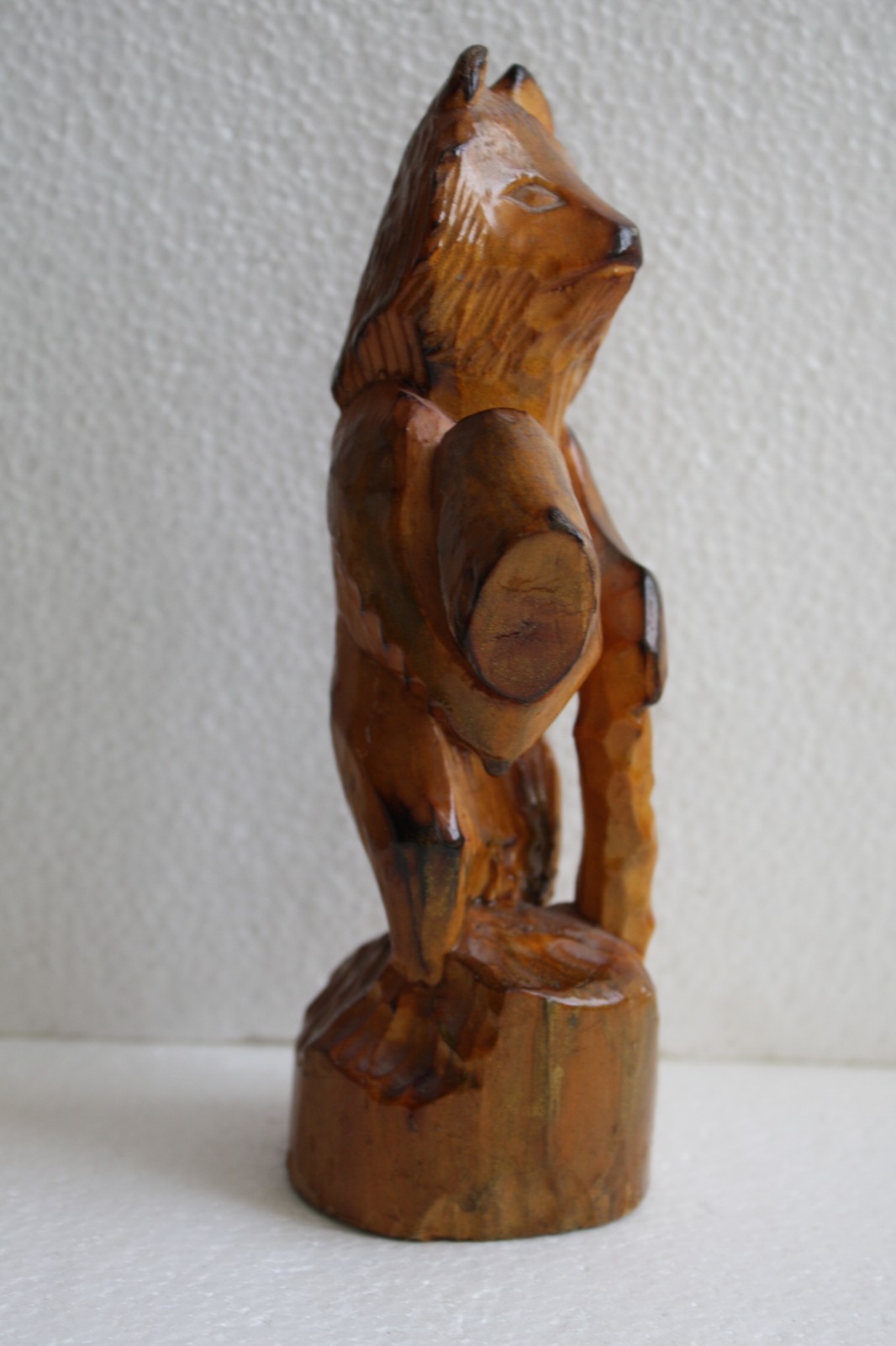 Vintage Carved Wood Russian Bear Wooden Folk Art Figurine Home Decor Collectible - Image 9