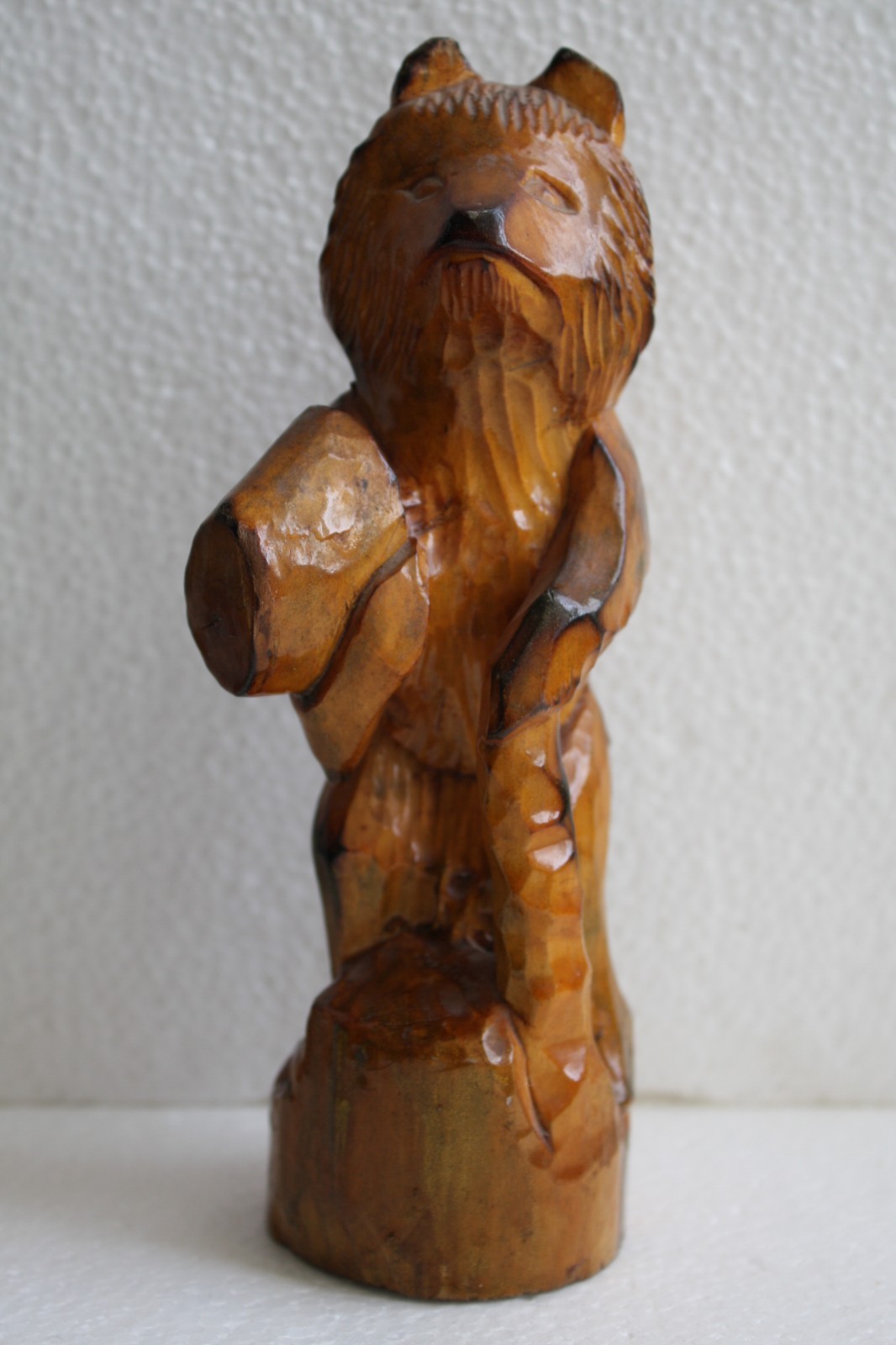 Vintage Carved Wood Russian Bear Wooden Folk Art Figurine Home Decor Collectible - Image 10