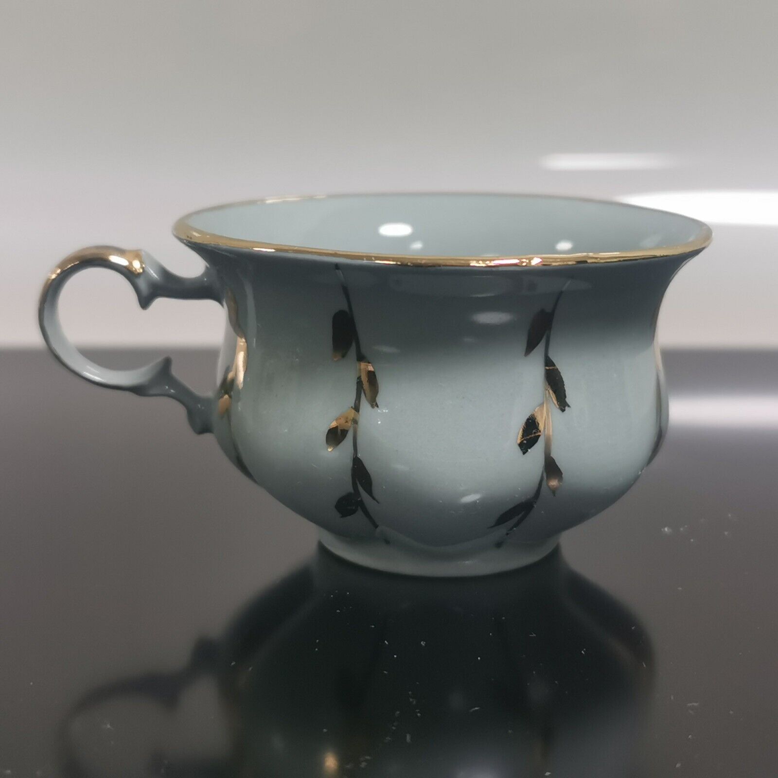 Vintage Collectable Korosten Ukraine Gray and Gold Coffee Tea Set 70's - Image 12