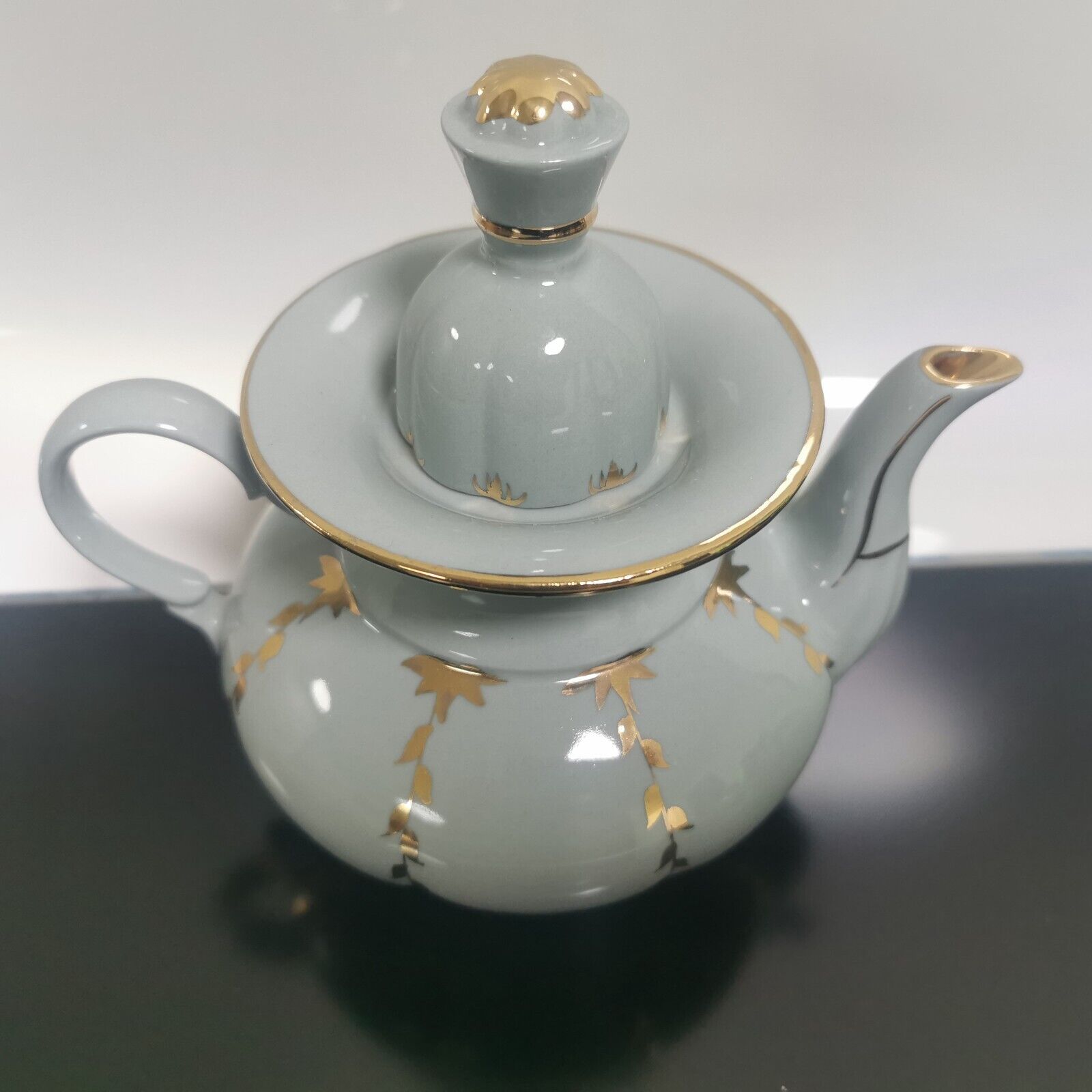 Vintage Collectable Korosten Ukraine Gray and Gold Coffee Tea Set 70's - Image 5