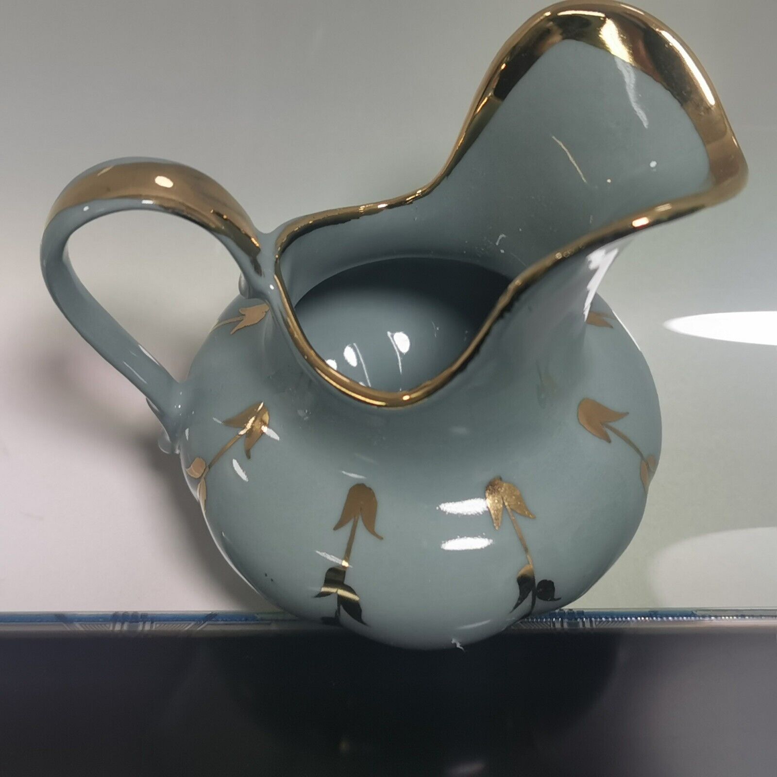 Vintage Collectable Korosten Ukraine Gray and Gold Coffee Tea Set 70's - Image 8