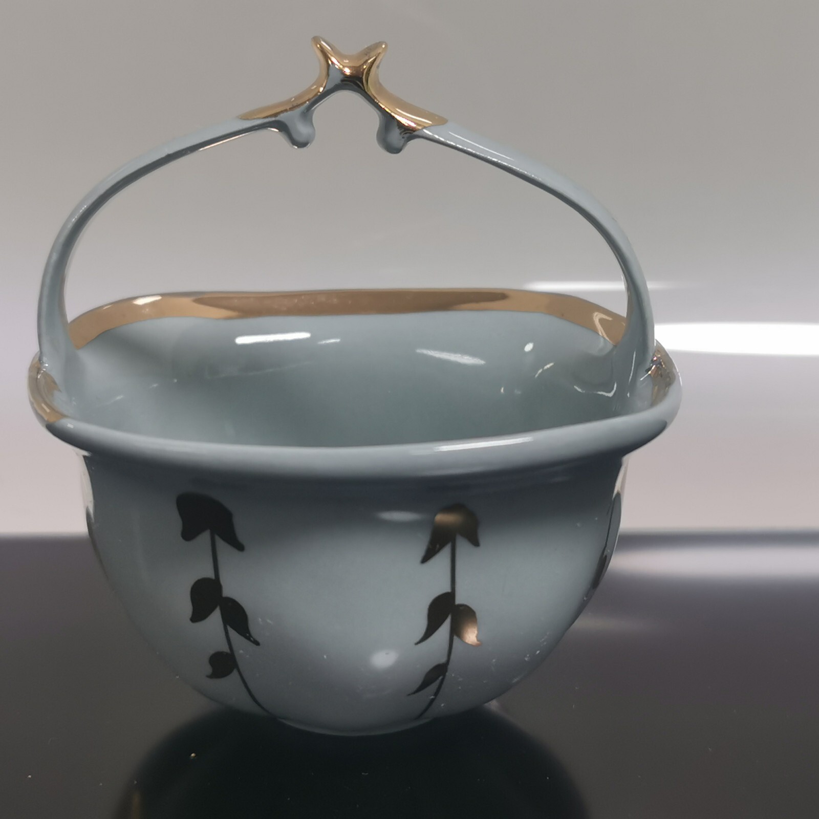 Vintage Collectable Korosten Ukraine Gray and Gold Coffee Tea Set 70's - Image 9