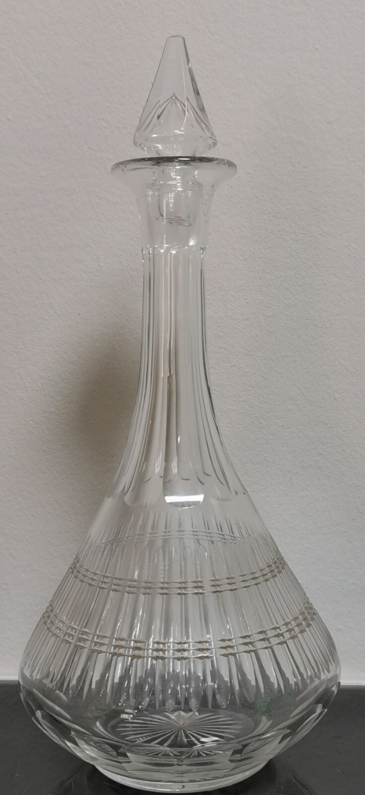 Antique Cut Crystal Glass Baccarat ? Decanter Carafe 20th Century from France