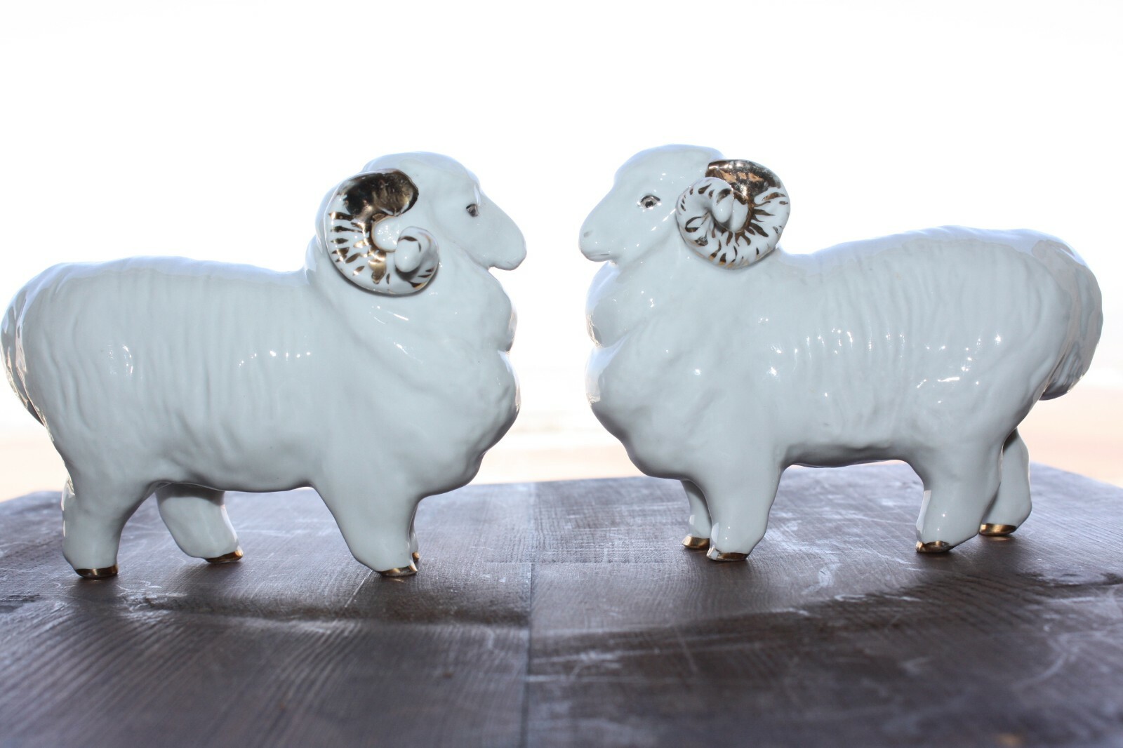LFZ Lomonosov Imperial Porcelain Ram Sheep Goat Figurine USSR Soviet Excellent
