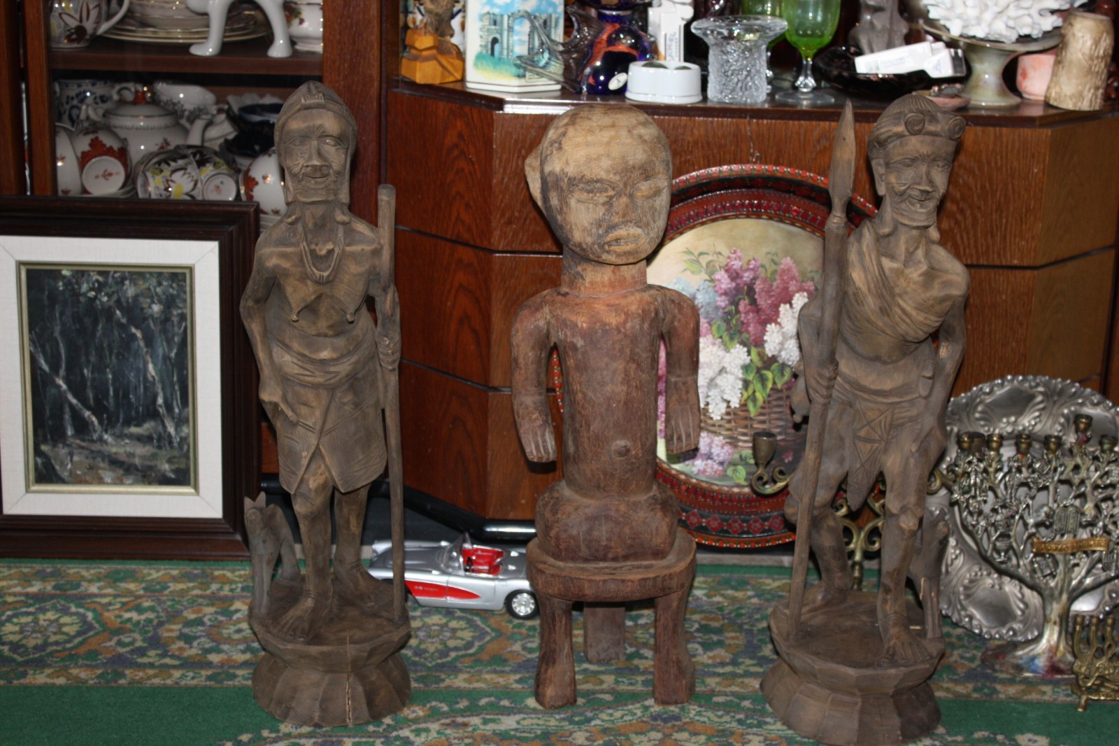 Antique Lobi Burkina Faso Figurine Hand Carved Hard Wood Makonde Statue 24" RARE - Image 10