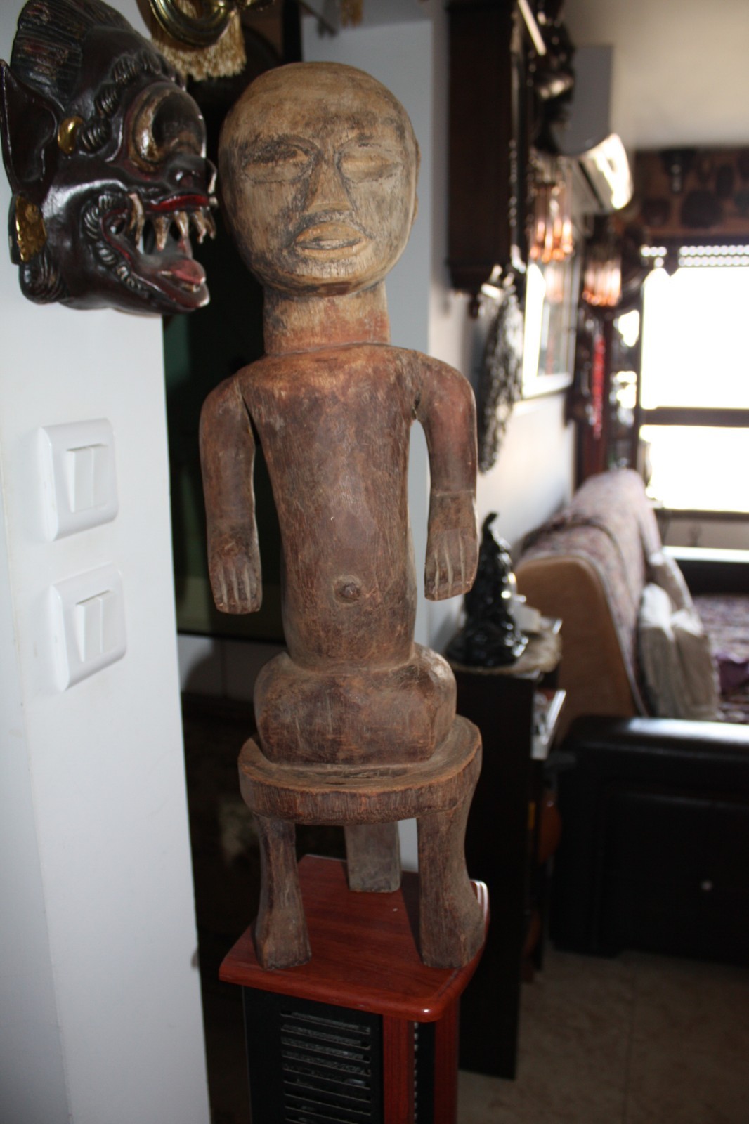 Antique Lobi Burkina Faso Figurine Hand Carved Hard Wood Makonde Statue 24" RARE - Image 12