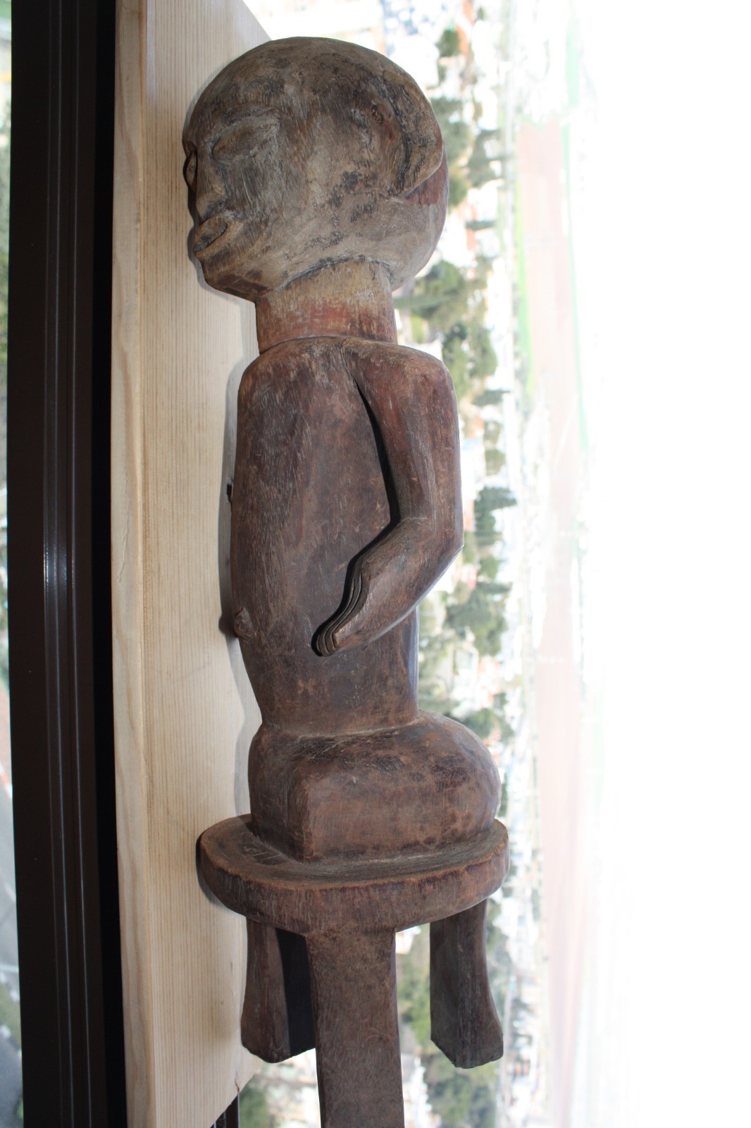 Antique Lobi Burkina Faso Figurine Hand Carved Hard Wood Makonde Statue 24" RARE - Image 4