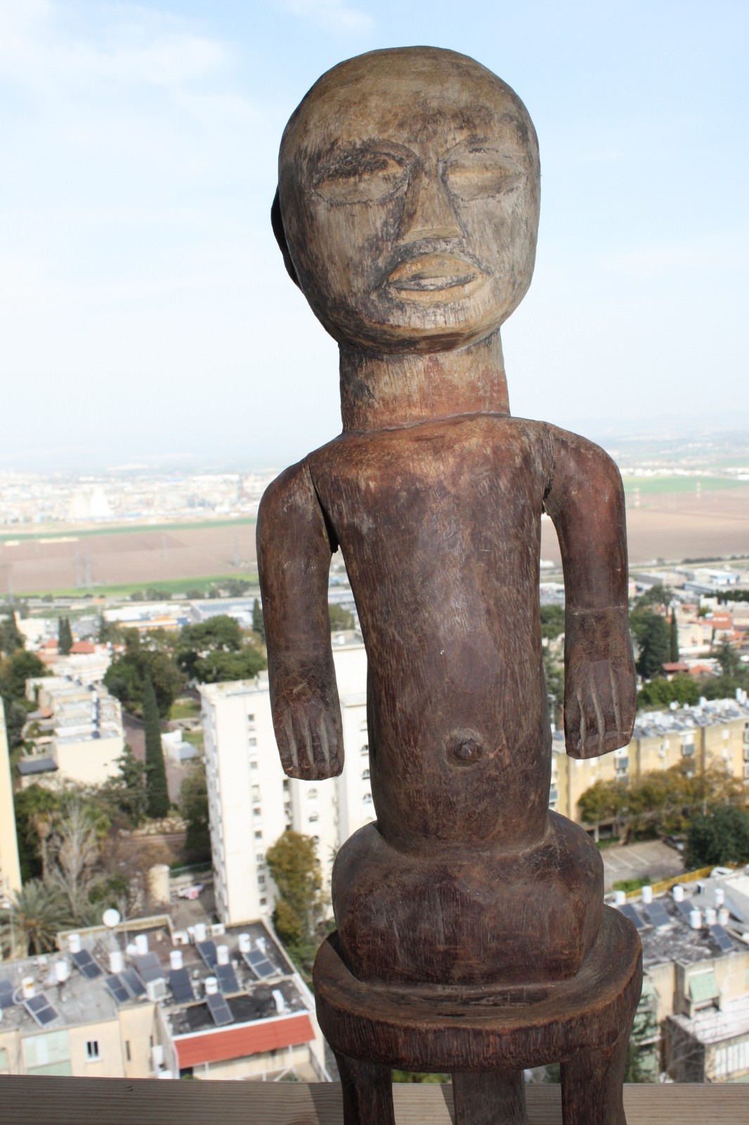 Antique Lobi Burkina Faso Figurine Hand Carved Hard Wood Makonde Statue 24" RARE