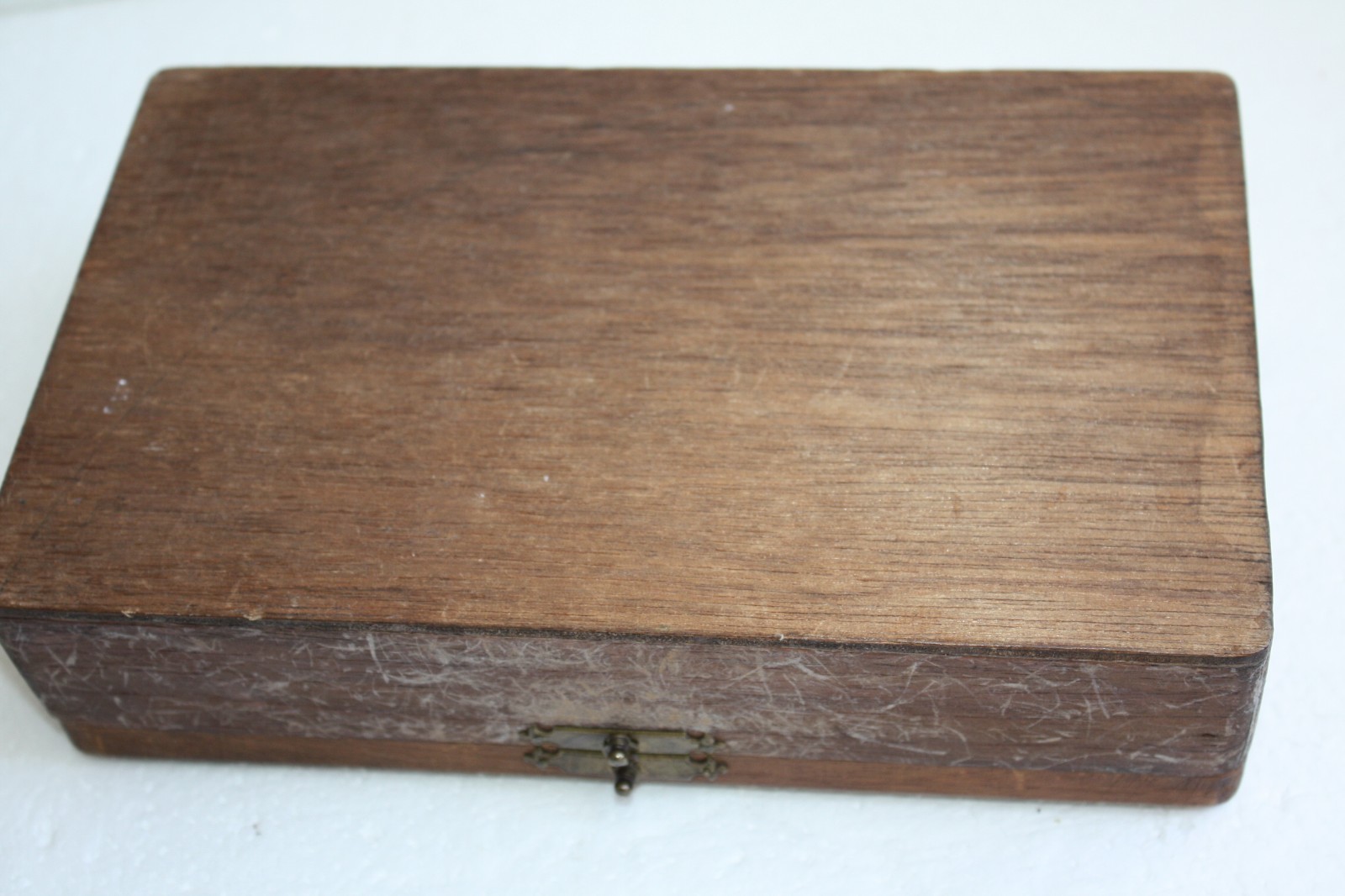 Old Antique Pick Me Up Wooden Box Hand Painted Oil on Wood Signed 1924 Rarest - Image 6