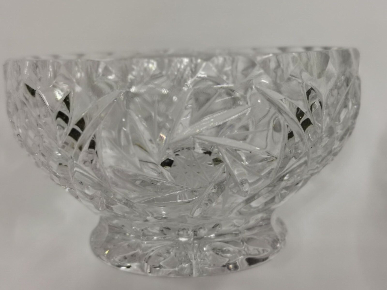 Pair of Bohemian Glass Handcut Lead Crystal Candy Dishes Bowls Excellent Cond - Image 6