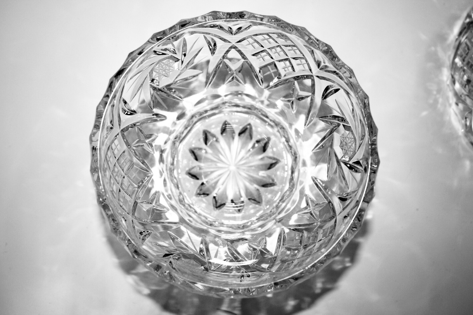 Pair of Bohemian Glass Handcut Lead Crystal Candy Dishes Bowls Excellent Cond - Image 7