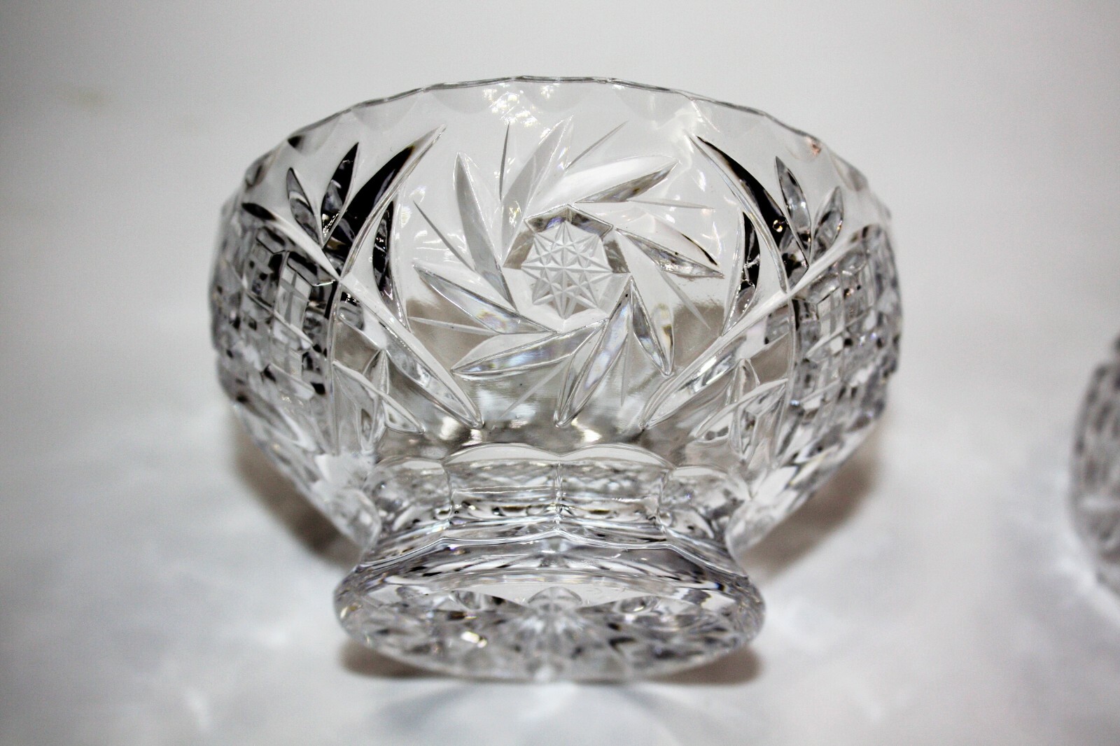 Pair of Bohemian Glass Handcut Lead Crystal Candy Dishes Bowls Excellent Cond - Image 8