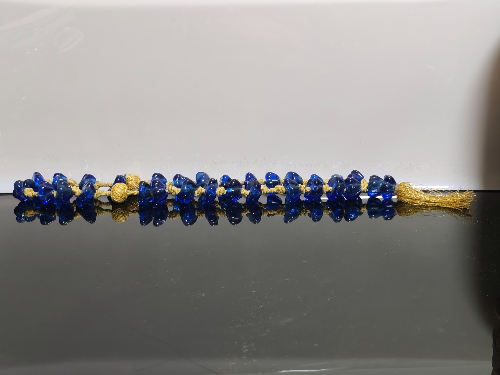 Vintage Islamic Middle Eastern Blue Glass Prayer Large Beads Decorative Rosary - Image 6