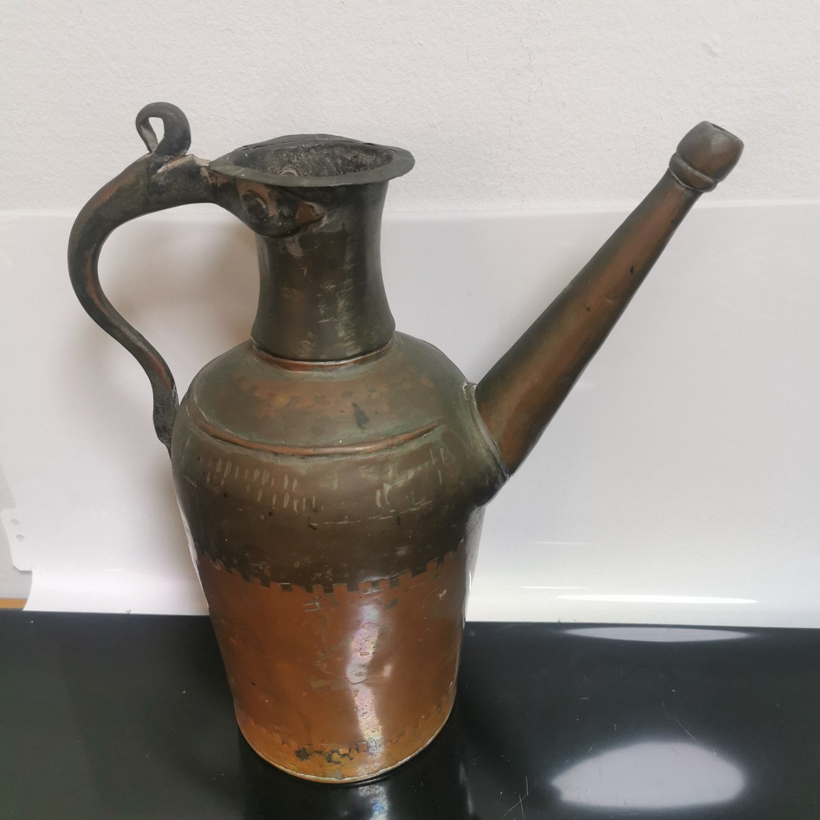 Antique Long Spout Handmade Copper Watering Can Pitcher Ewer - Image 2