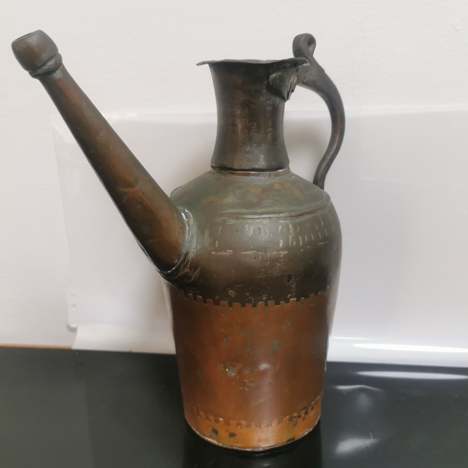 Antique Long Spout Handmade Copper Watering Can Pitcher Ewer - Image 4