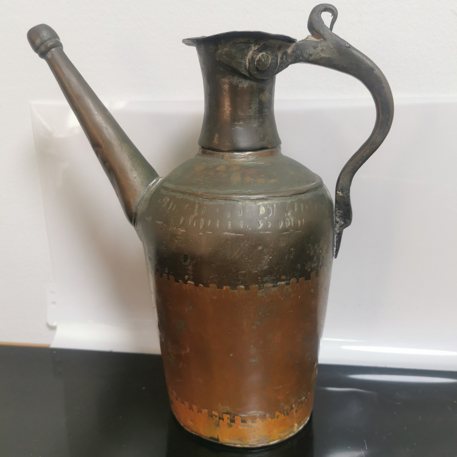 Antique Long Spout Handmade Copper Watering Can Pitcher Ewer - Image 5