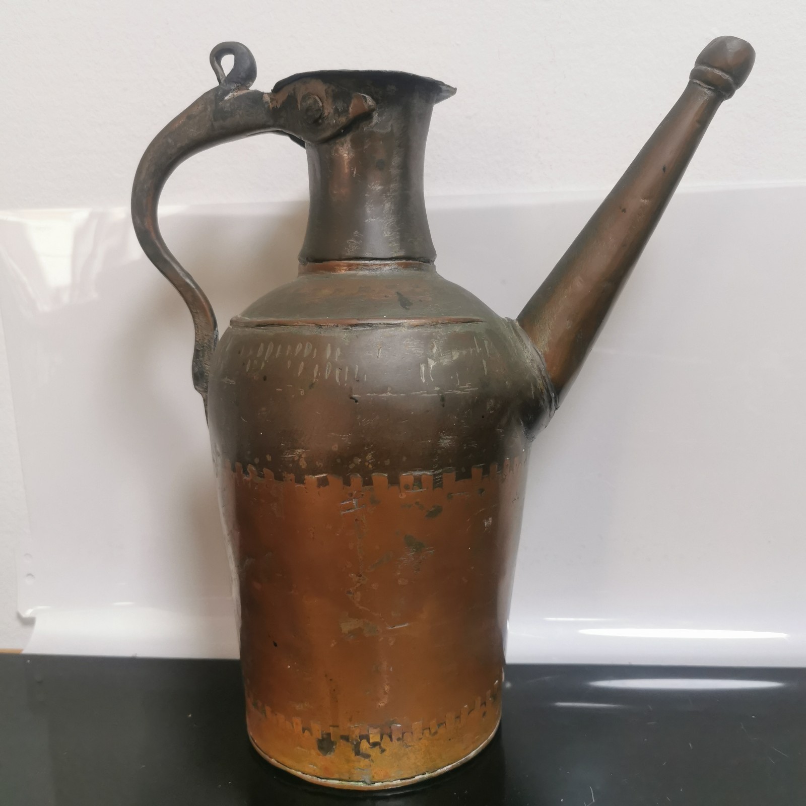 Antique Long Spout Handmade Copper Watering Can Pitcher Ewer