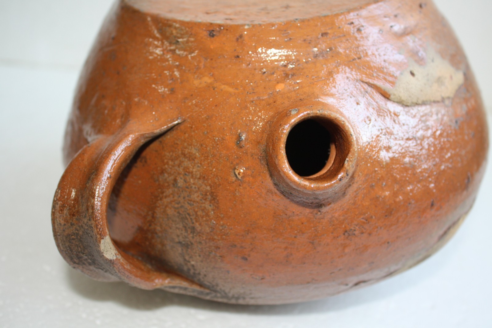 Antique Pottery Terracotta Vessel Jar Flask Unusual Gorgeous Ancient Heavy Rare - Image 12