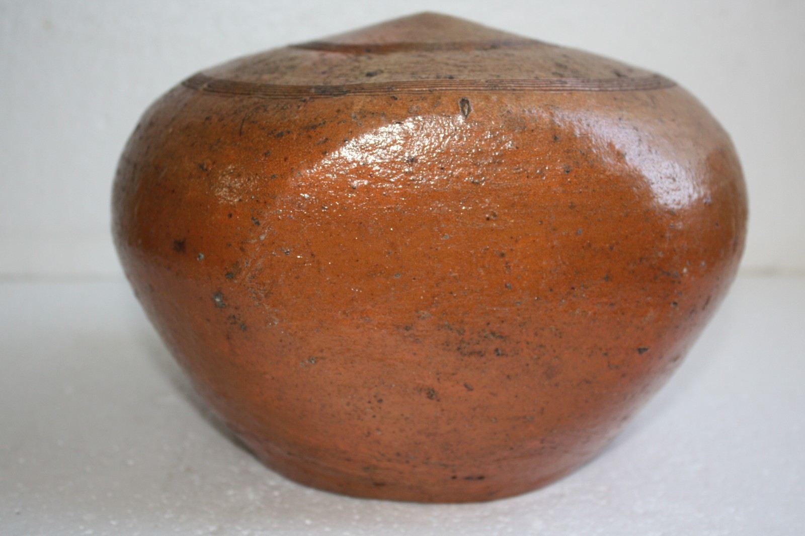 Antique Pottery Terracotta Vessel Jar Flask Unusual Gorgeous Ancient Heavy Rare - Image 3