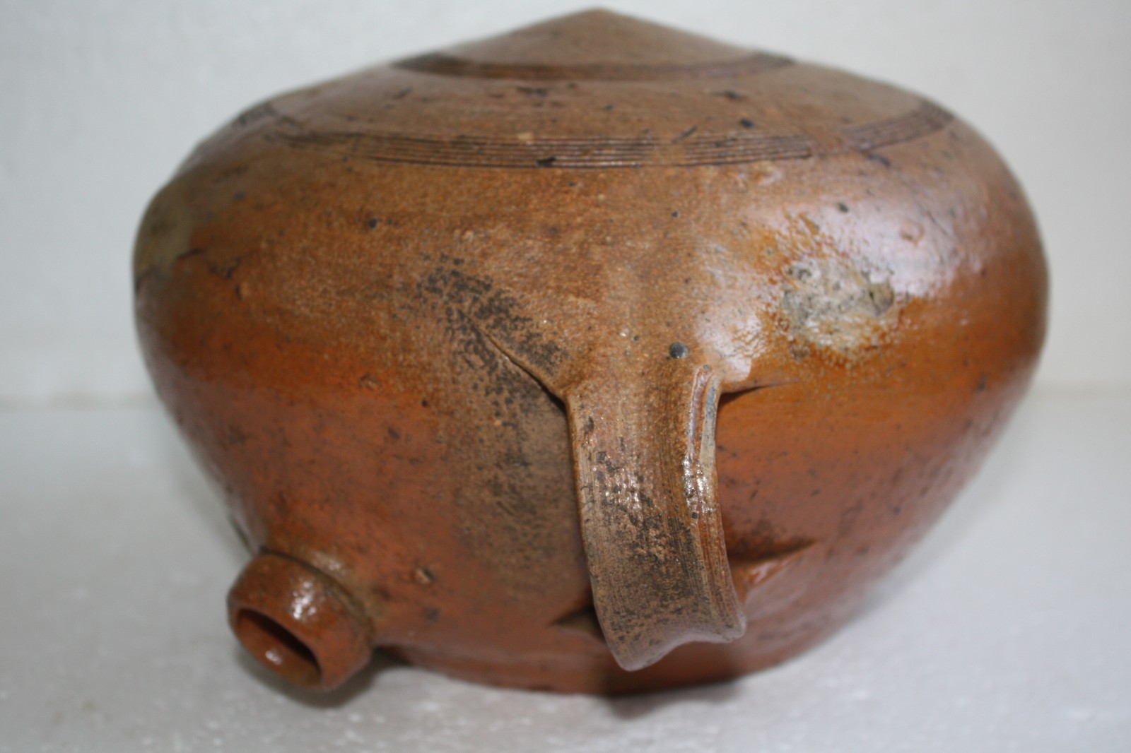 Antique Pottery Terracotta Vessel Jar Flask Unusual Gorgeous Ancient Heavy Rare - Image 6