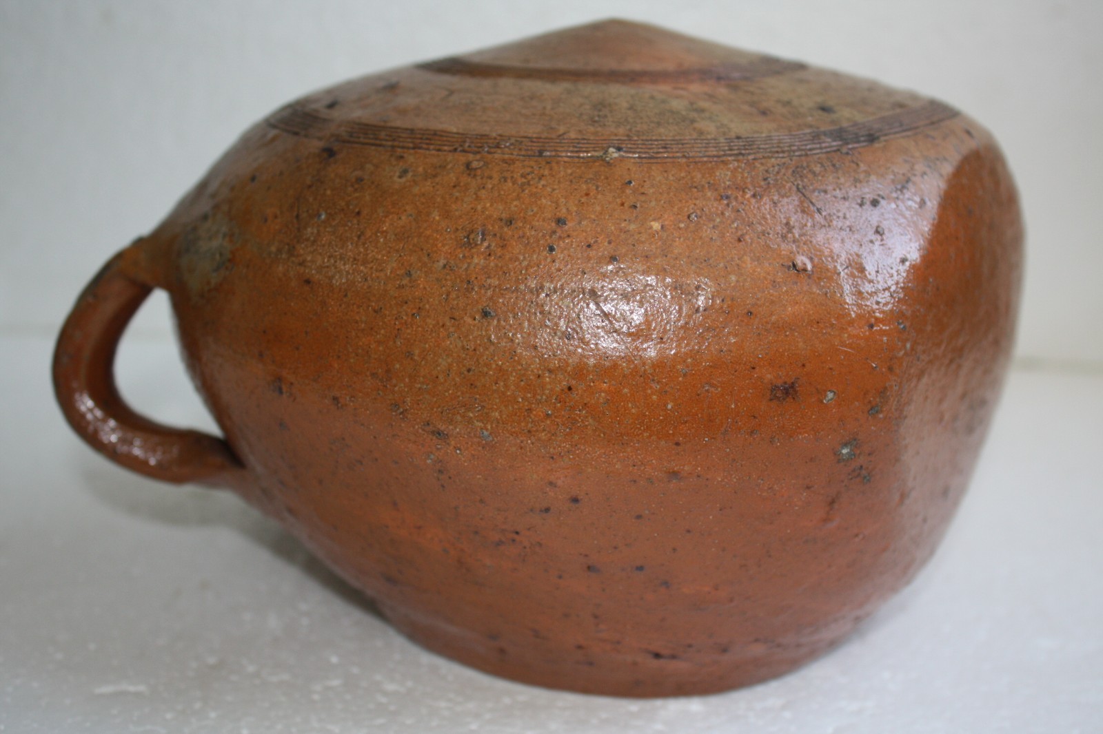 Antique Pottery Terracotta Vessel Jar Flask Unusual Gorgeous Ancient Heavy Rare - Image 7