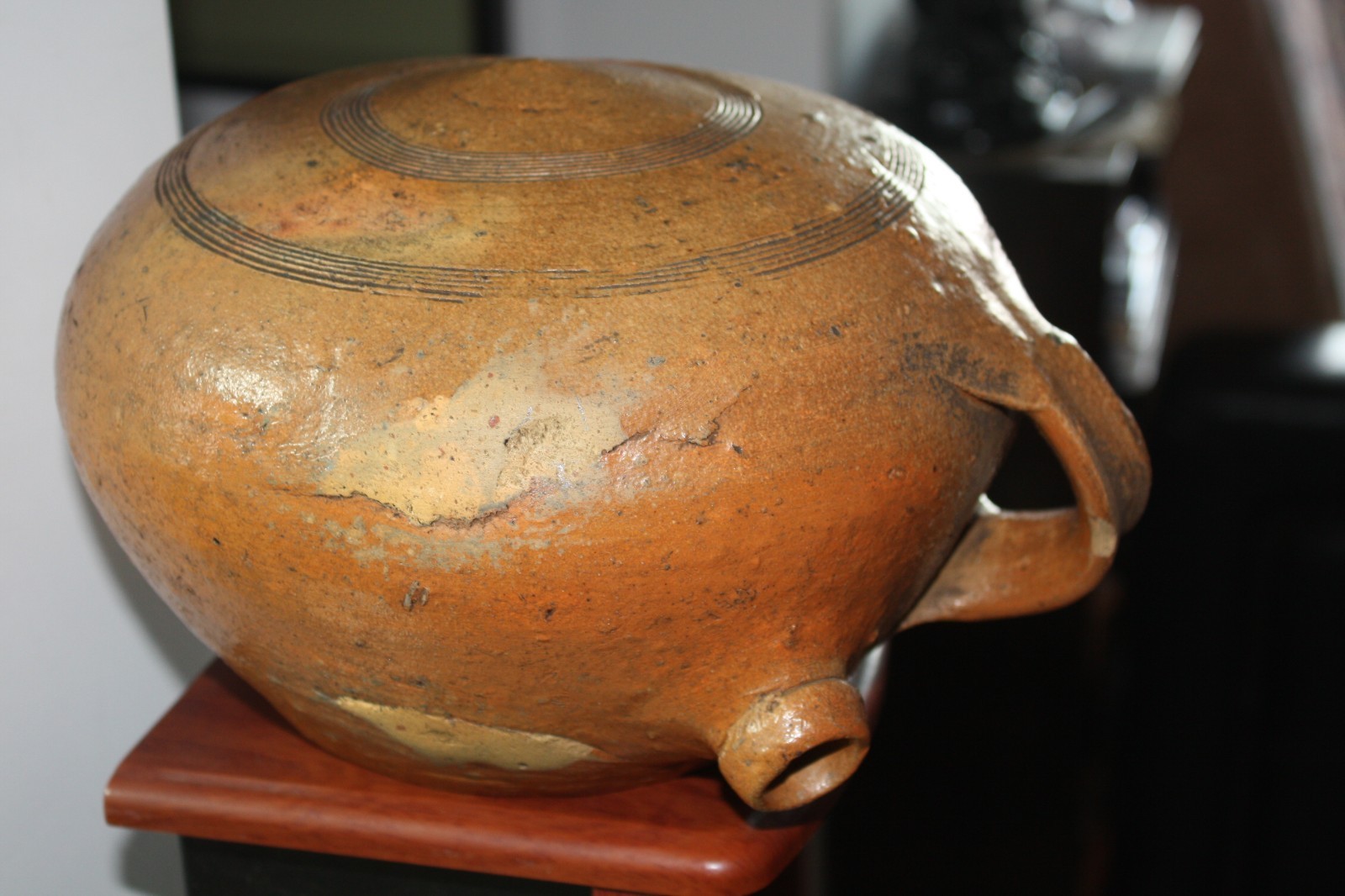 Antique Pottery Terracotta Vessel Jar Flask Unusual Gorgeous Ancient Heavy Rare - Image 10