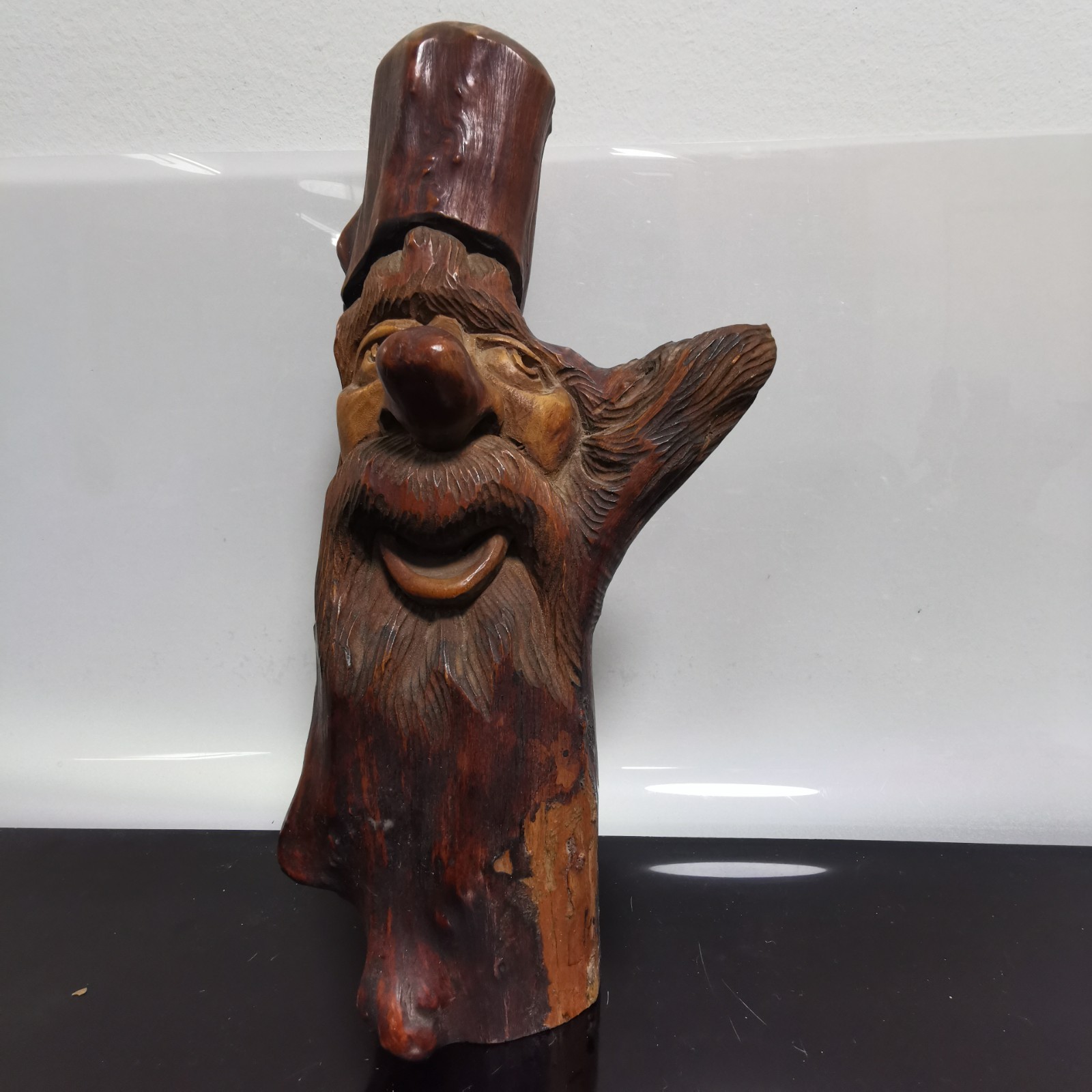 Gavril Turuta Wood Carved Tree Spirit Sculpture Hobbit Wizard Log Knot Folk Art - Image 2