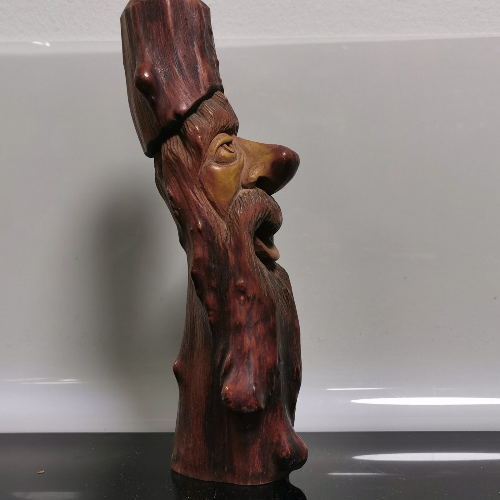 Gavril Turuta Wood Carved Tree Spirit Sculpture Hobbit Wizard Log Knot Folk Art - Image 3