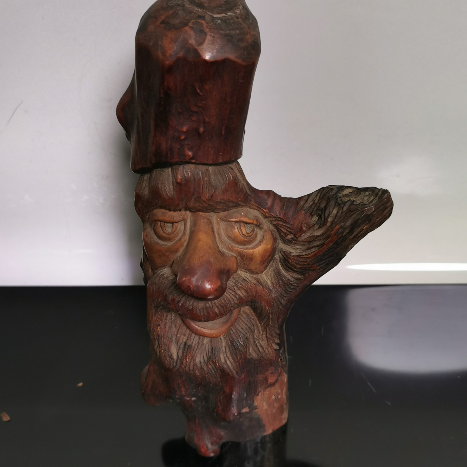 Gavril Turuta Wood Carved Tree Spirit Sculpture Hobbit Wizard Log Knot Folk Art - Image 5