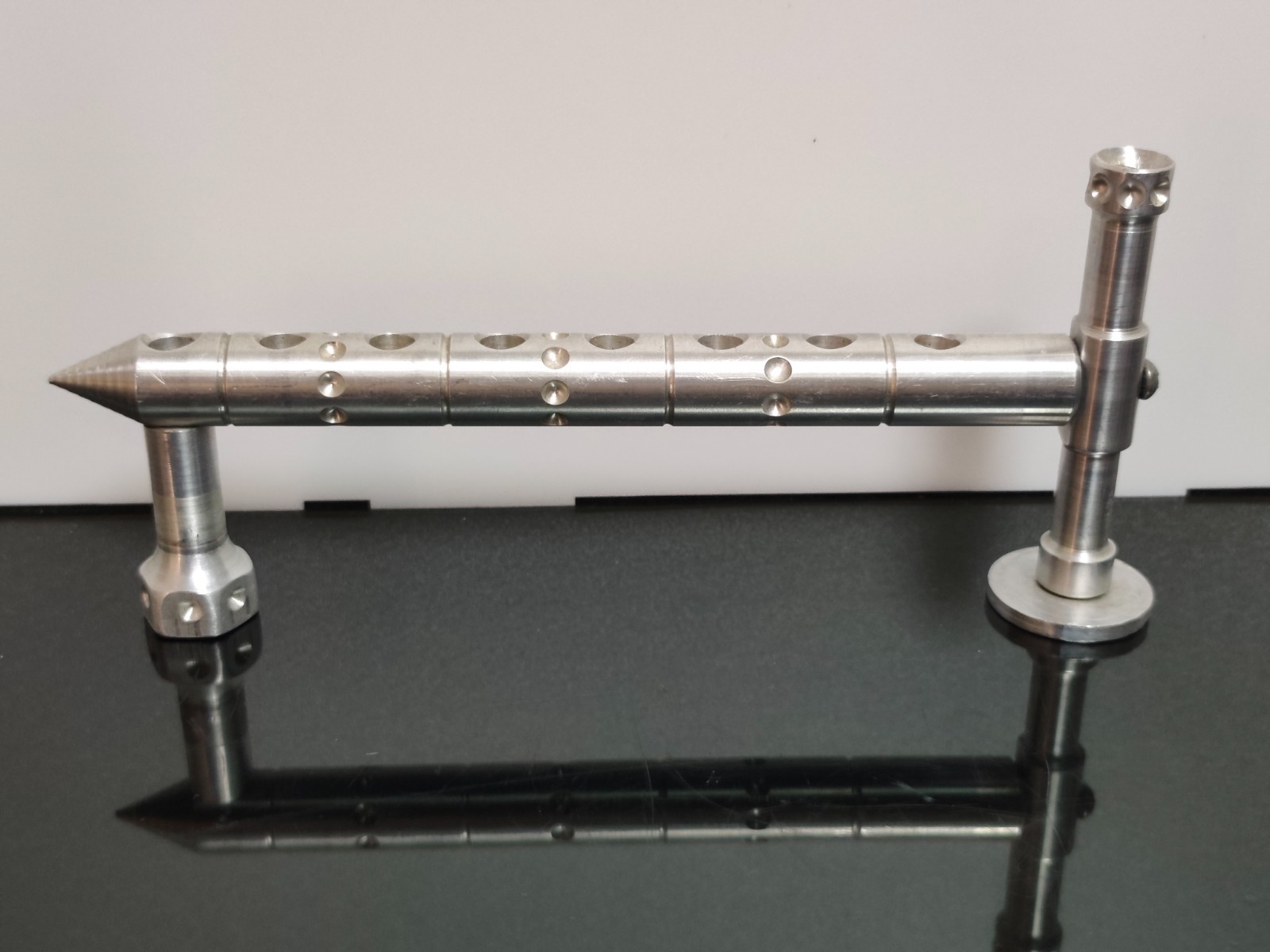 Modern Metal Hanukkah Menorah Lamp Candleholder 9 Branch Israel - Image 3